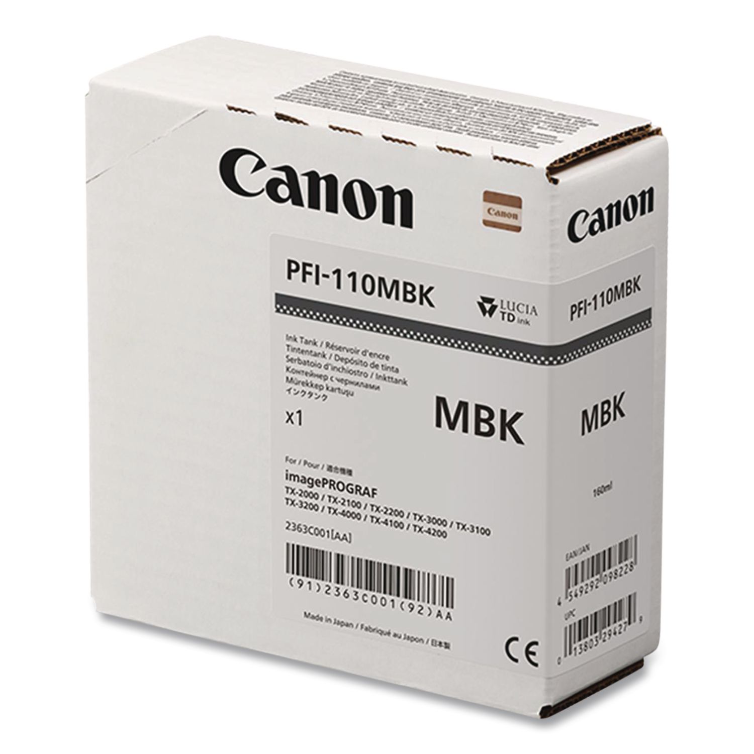 2363C001 (PFI-110) Lucia Ink, Black