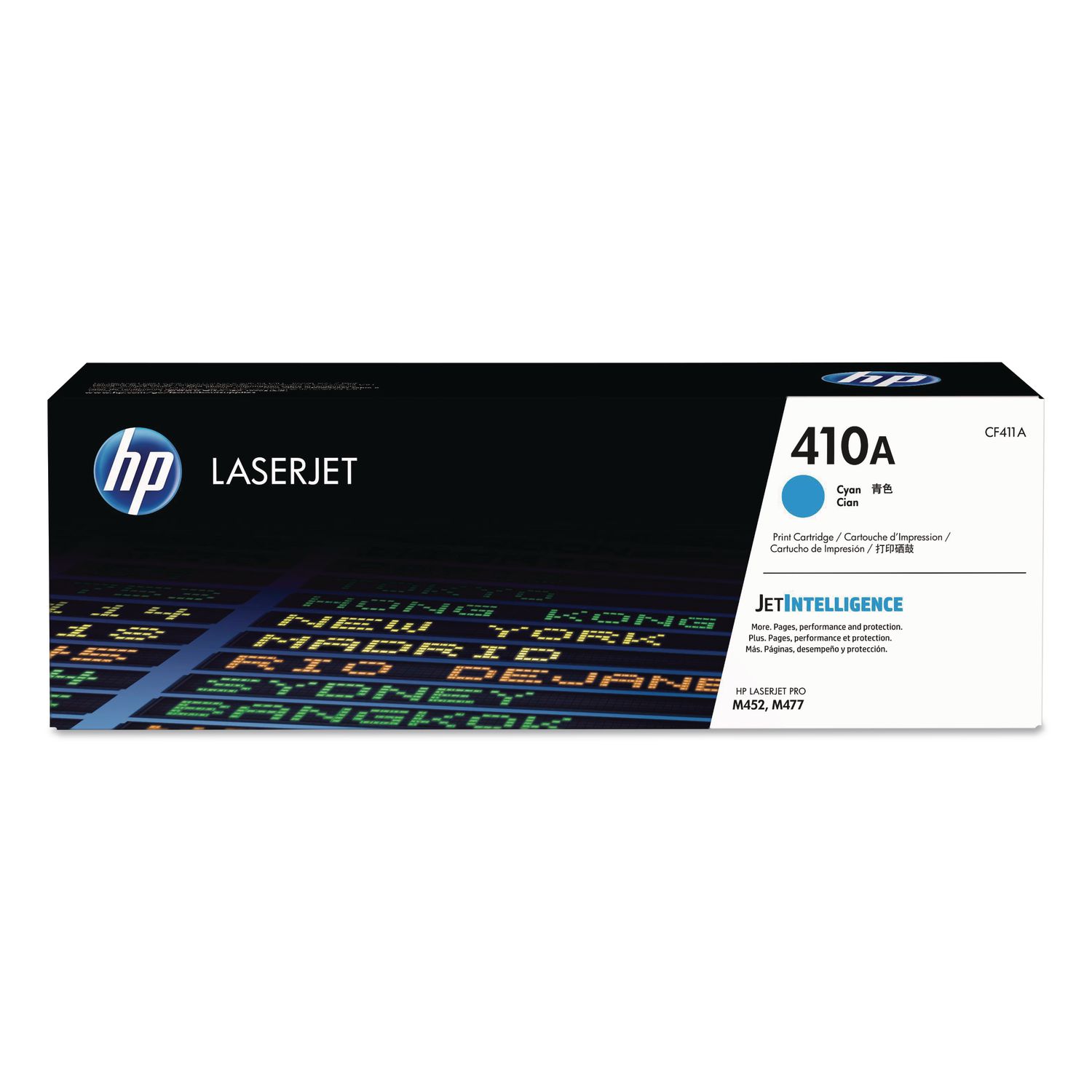 HP 410A, (CF411A) Cyan Original LaserJet Toner Cartridge
