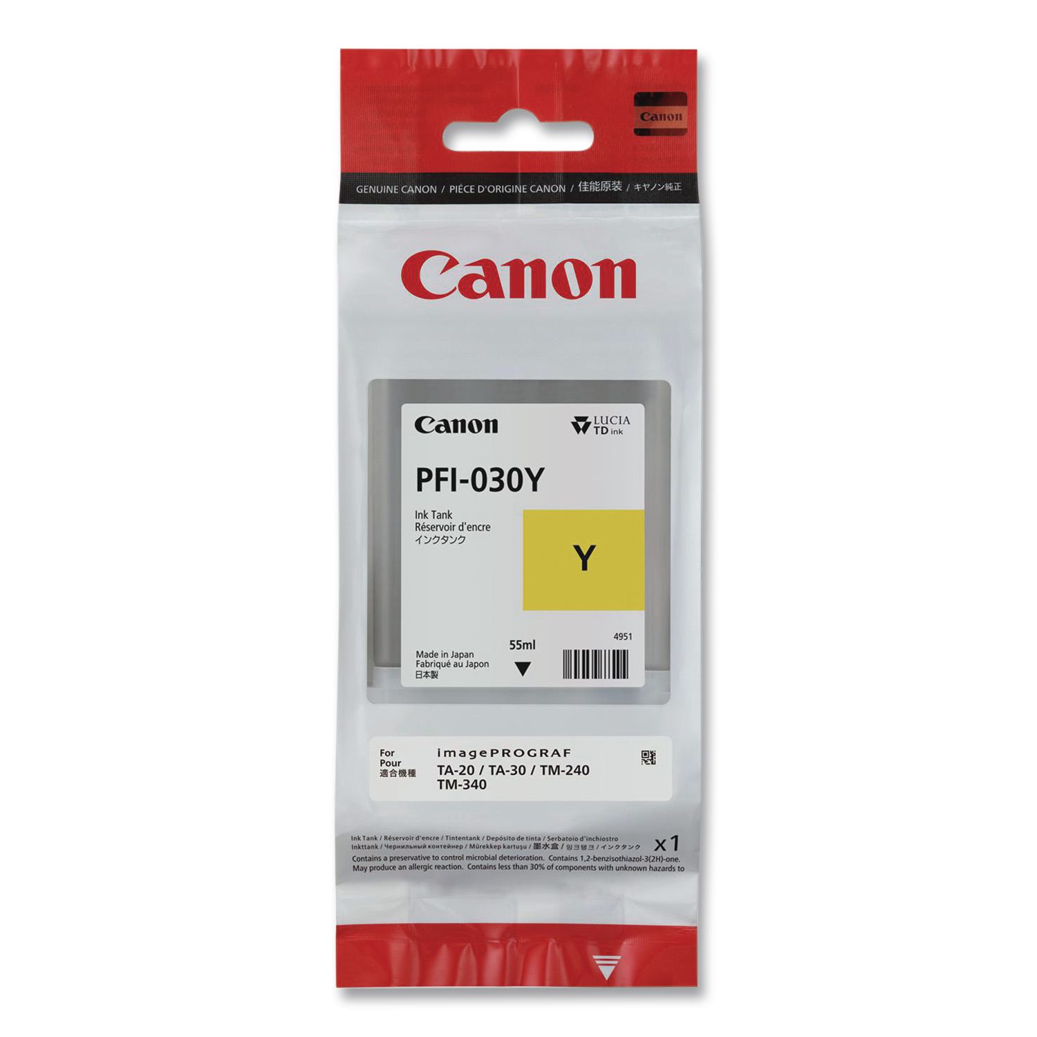 3492C001 (PFI-030) Ink, Yellow