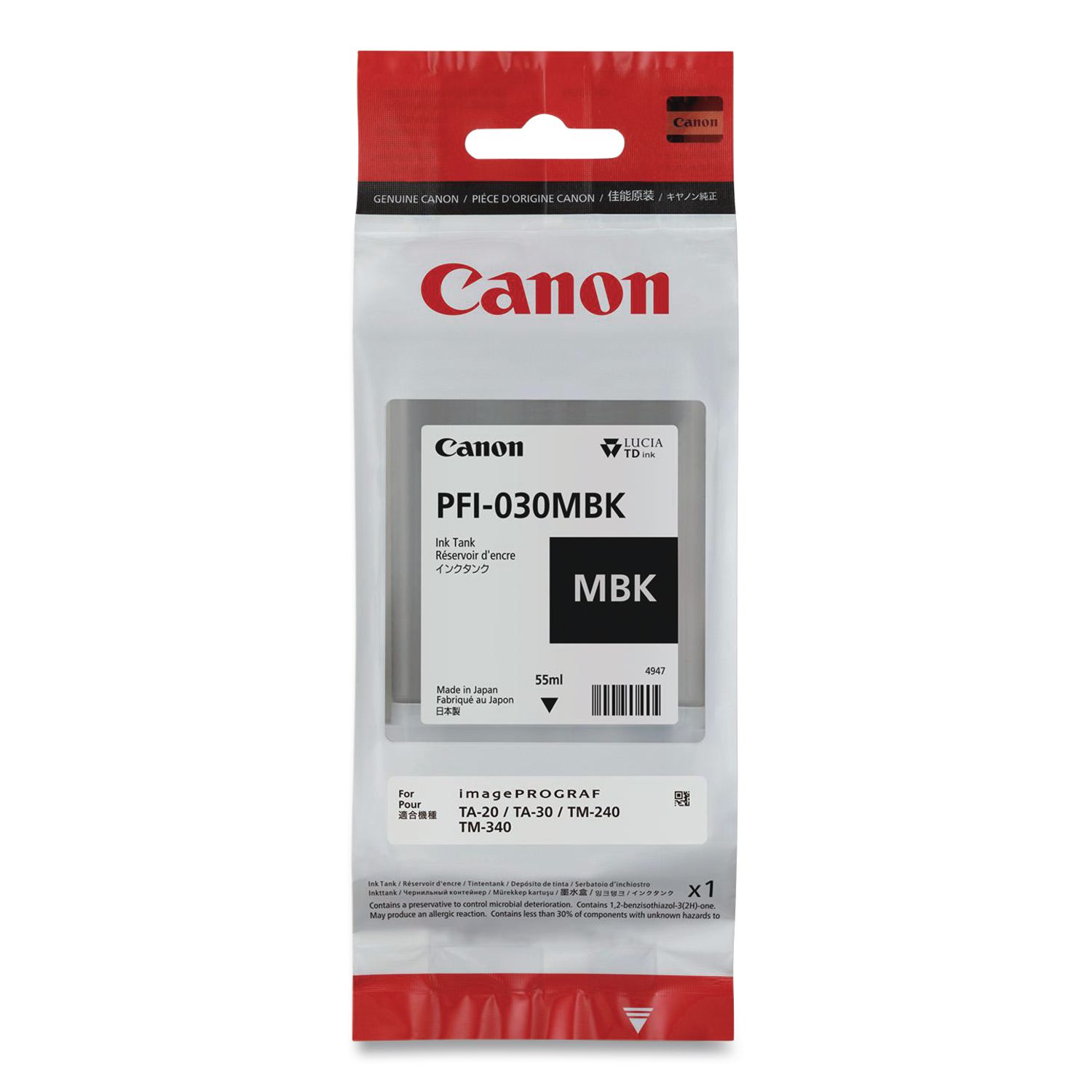 3488C001 (PFI-030) Ink, Matte Black