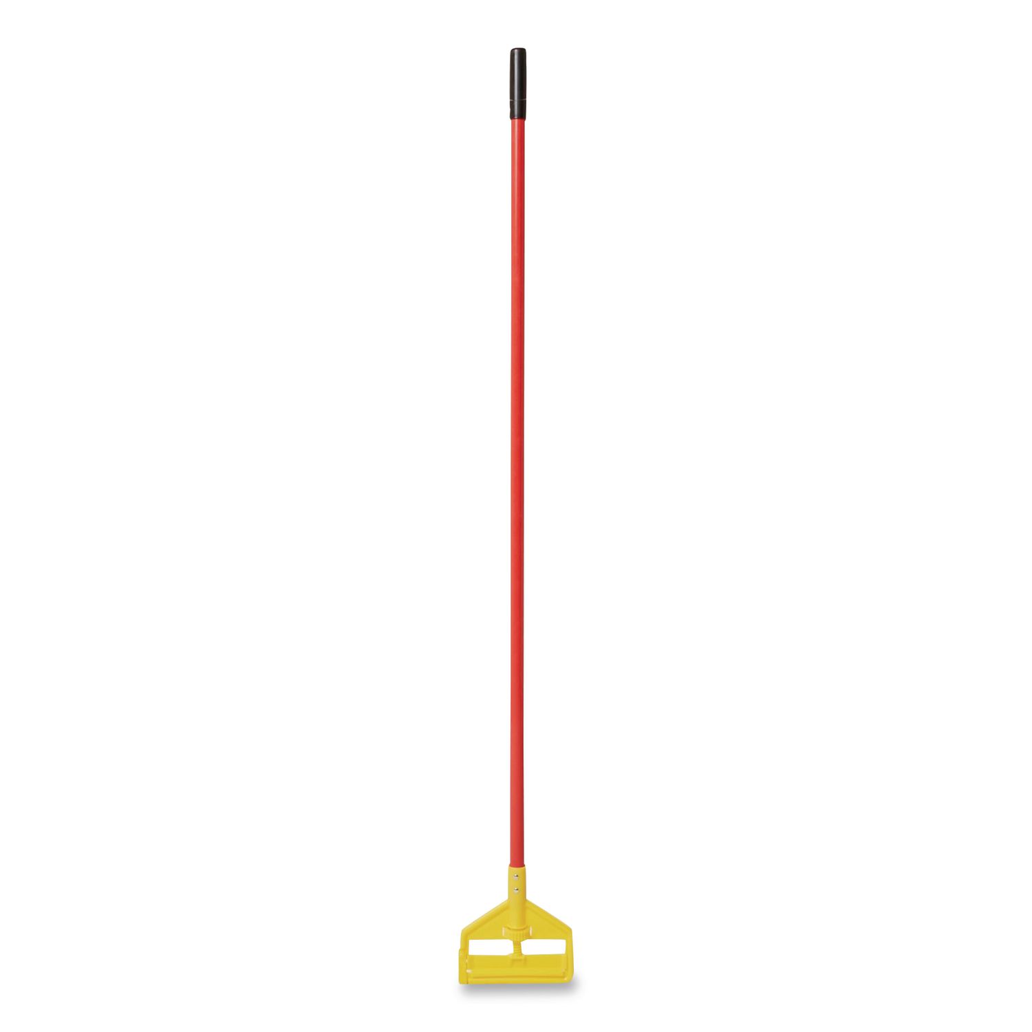 Invader Fiberglass Side-Gate Wet-Mop Handle, 60", Red/Yellow