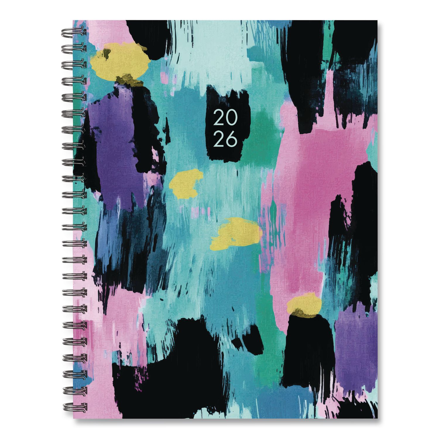 Abstract Art Weekly/Monthly Softcover Planner, 8.5 x 6.5, Multicolor Cover, 12-Month (Jan to Dec): 2026