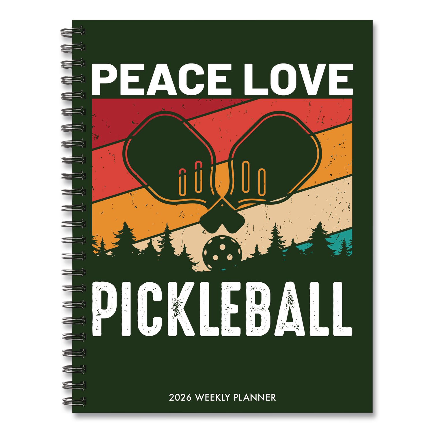 Pickleball Weekly/Monthly Planner, 8.5 x 6.5, Multicolor Cover, 12-Month (Jan to Dec): 2026