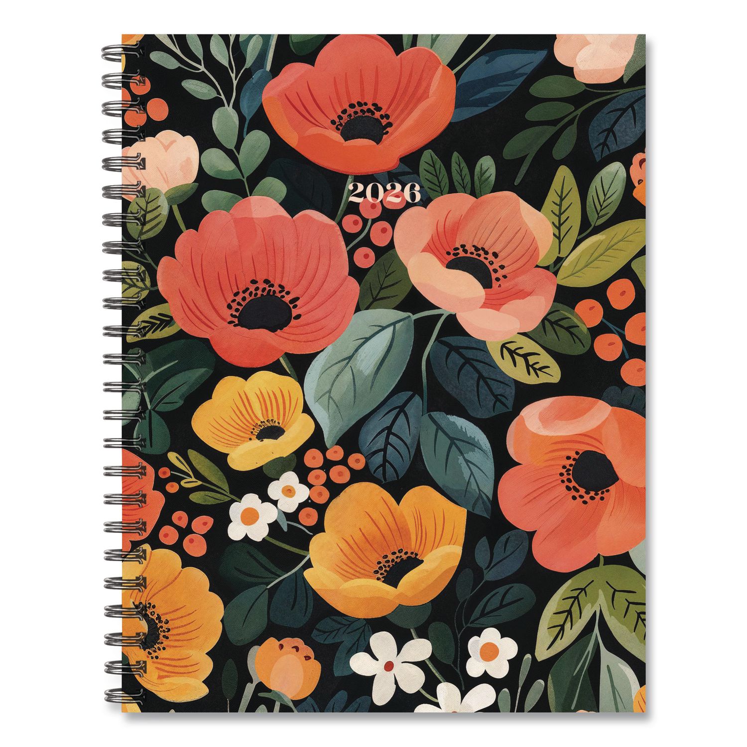 Poppy Plans Weekly/Monthly Planner, 11 x 8.5, Multicolor Cover, 12-Month (Jan to Dec): 2026