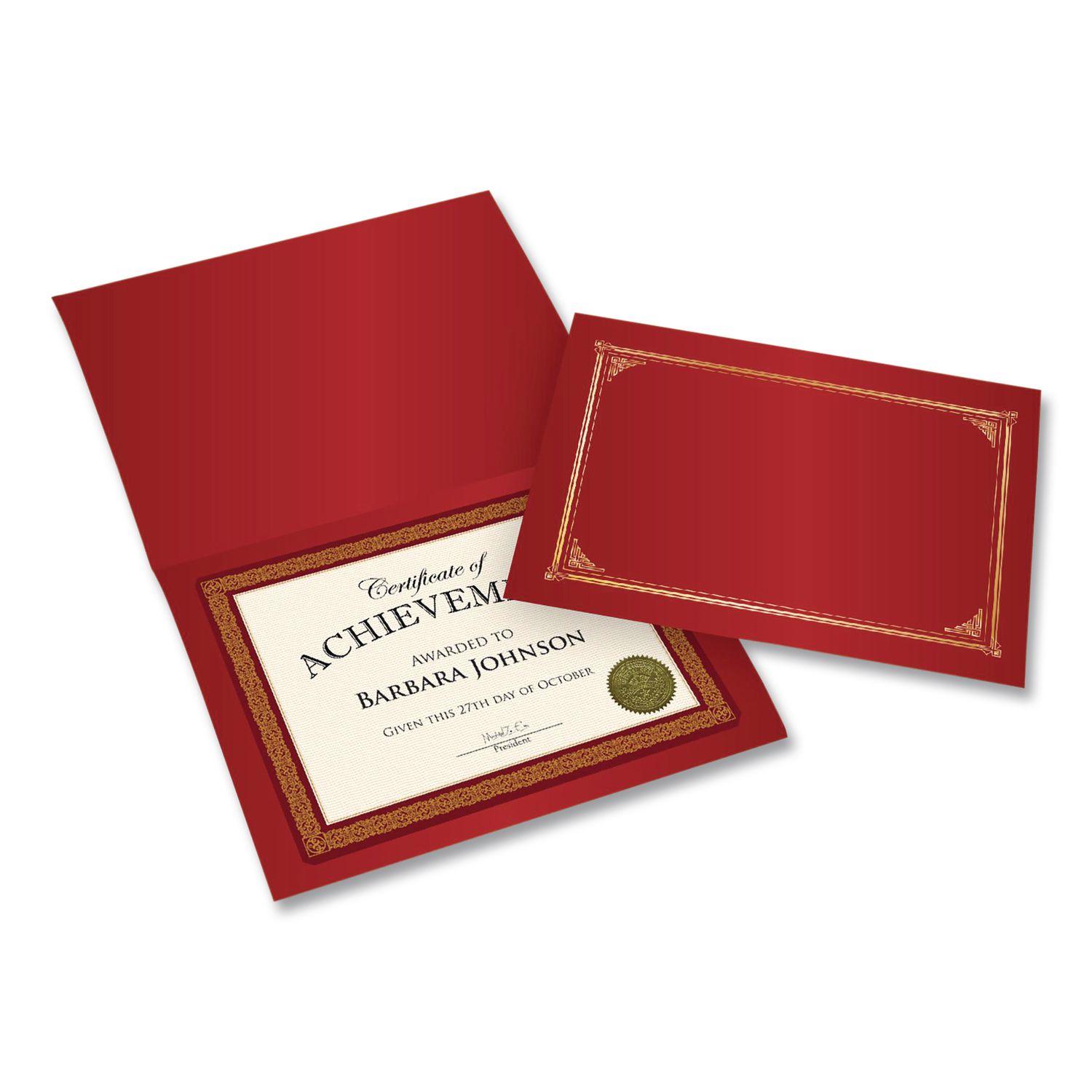 Certificate/Document Cover Kit, 9.75 w x 12.5 h, Burgundy, 18 Pieces