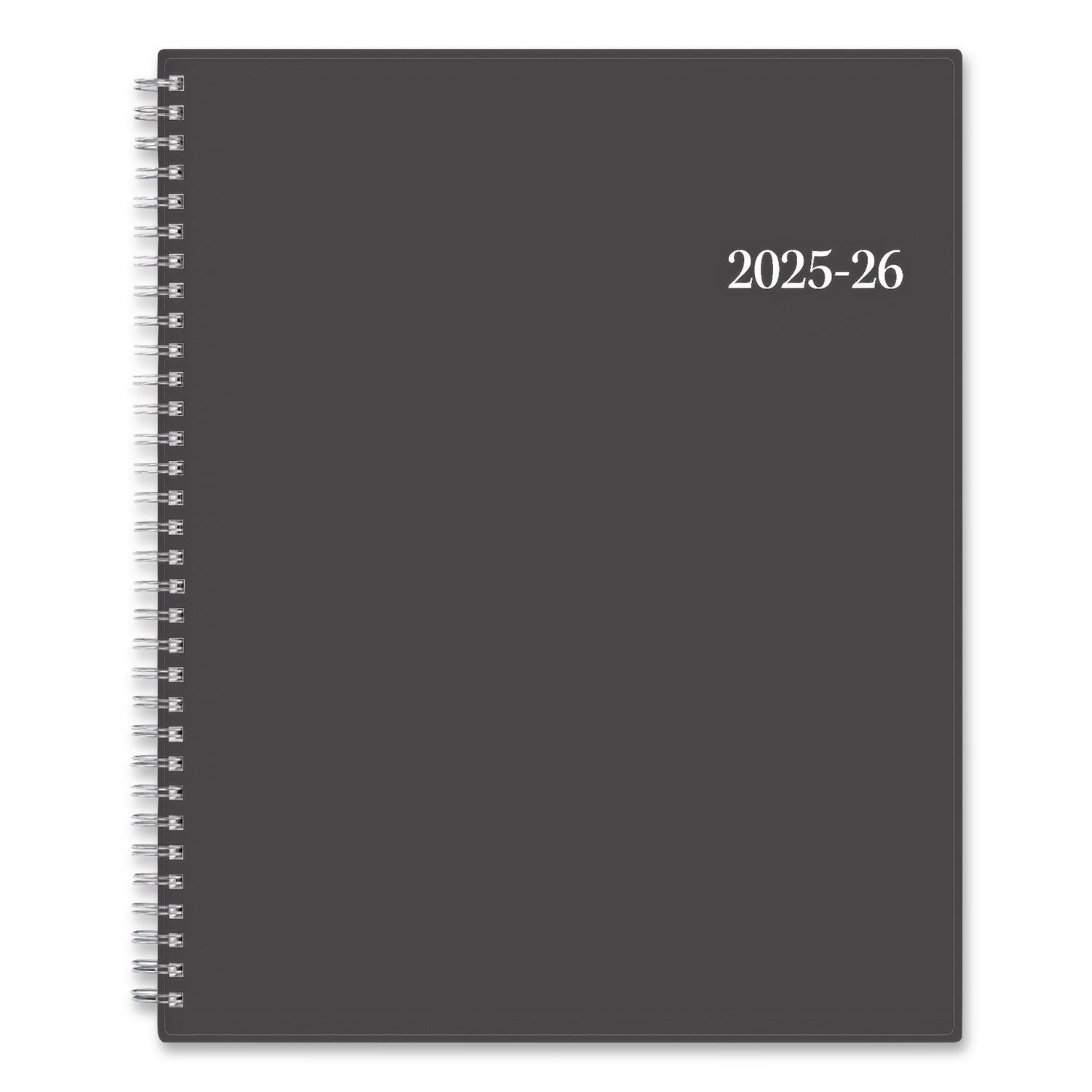 Collegiate Academic Year Weekly/Monthly Planner, 11 x 8.5, Charcoal Gray Cover, 12-Month: July 2025 to June 2026