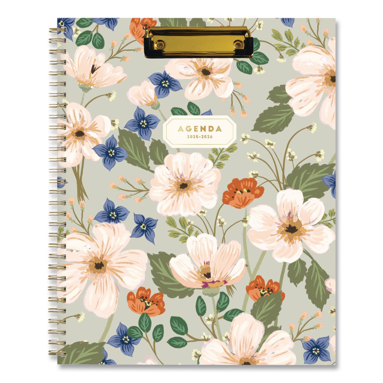 Franello Weekly/Monthly Lesson Planner, 9 Classes, Floral Artwork, Multicolor Cover, 11 x 8.5 Sheets, 40-Week Span, 2025-2026