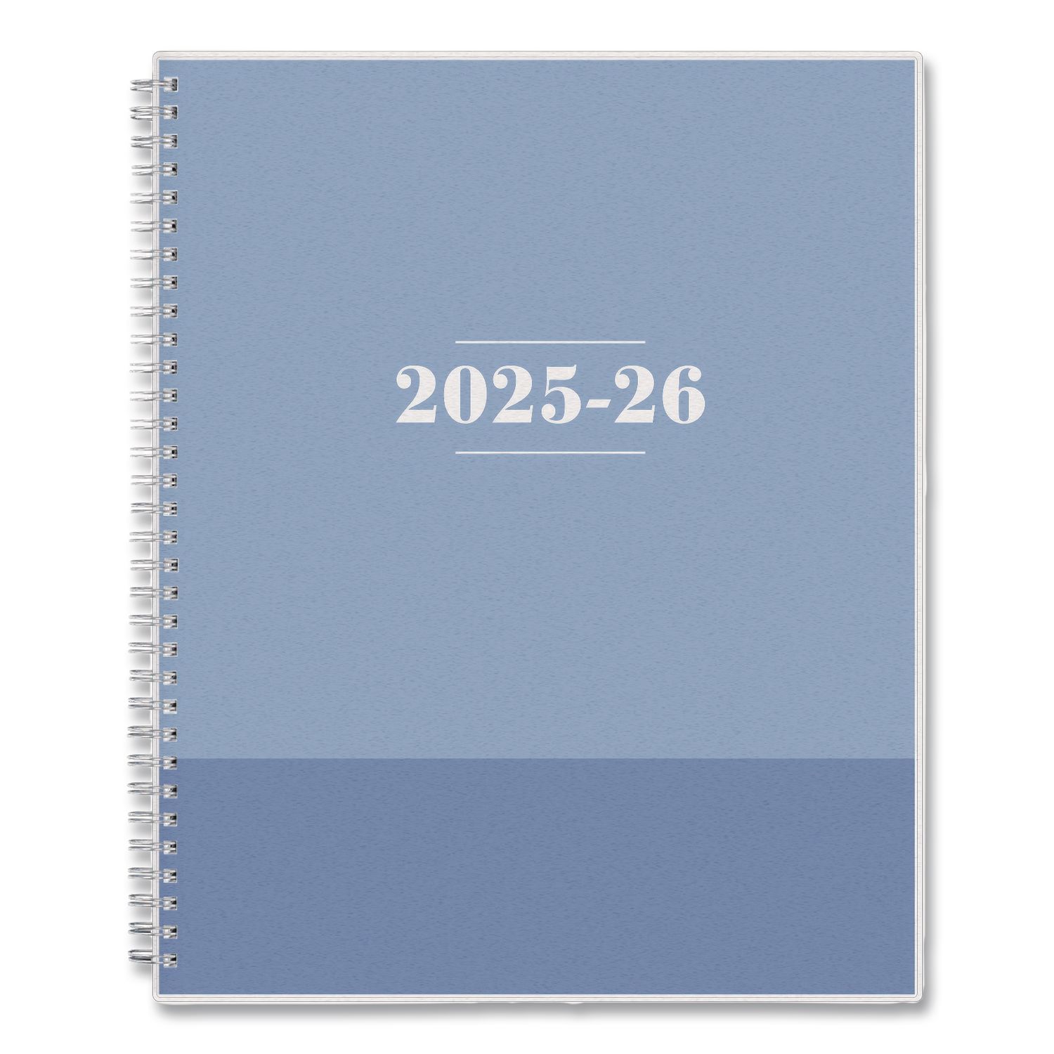 Blue Block Academic Year Weekly/Monthly Planner, 11 x 8.5, Blue Cover, 12-Month: July 2025 to June 2026