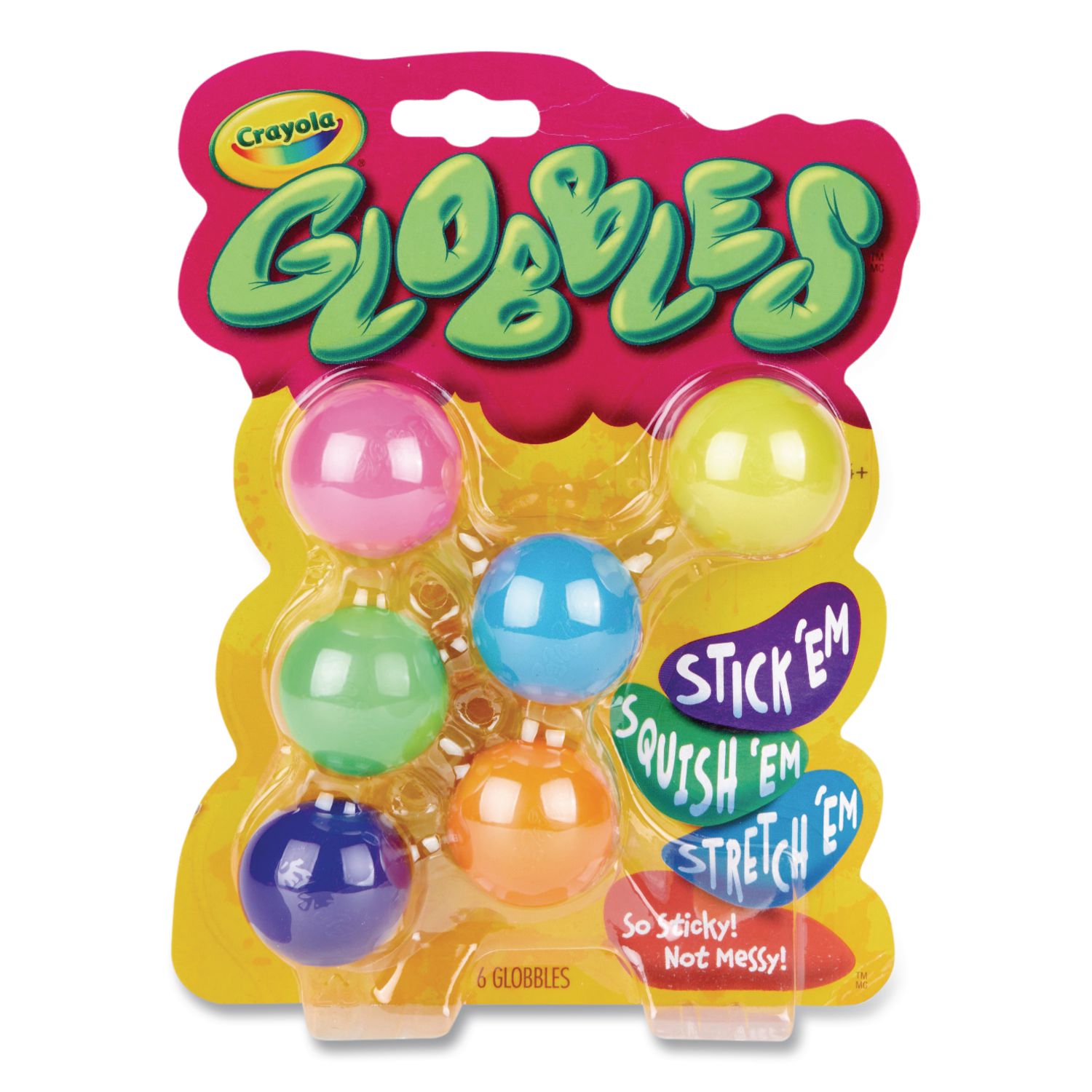 Globbles Squish Toys, Ages 4 and Up, Assorted Colors, 6/Pack