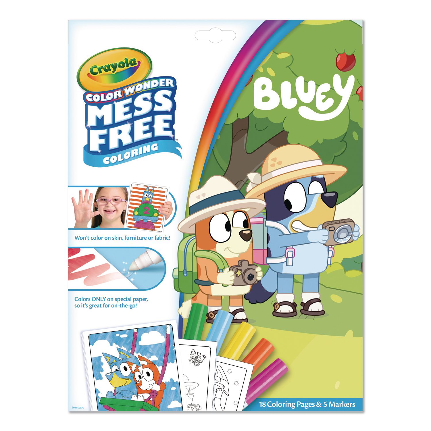 Color Wonder Bluey Coloring Book, Ages 3 and Up, 18 Pages