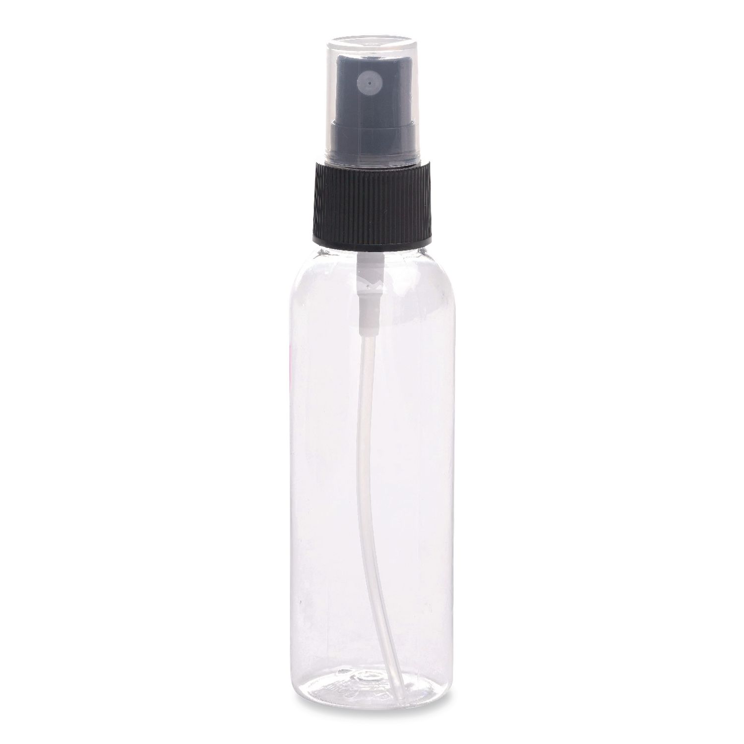 Travel Toiletry Spray Bottle, 2 oz, Clear with Black Spray Nozzle