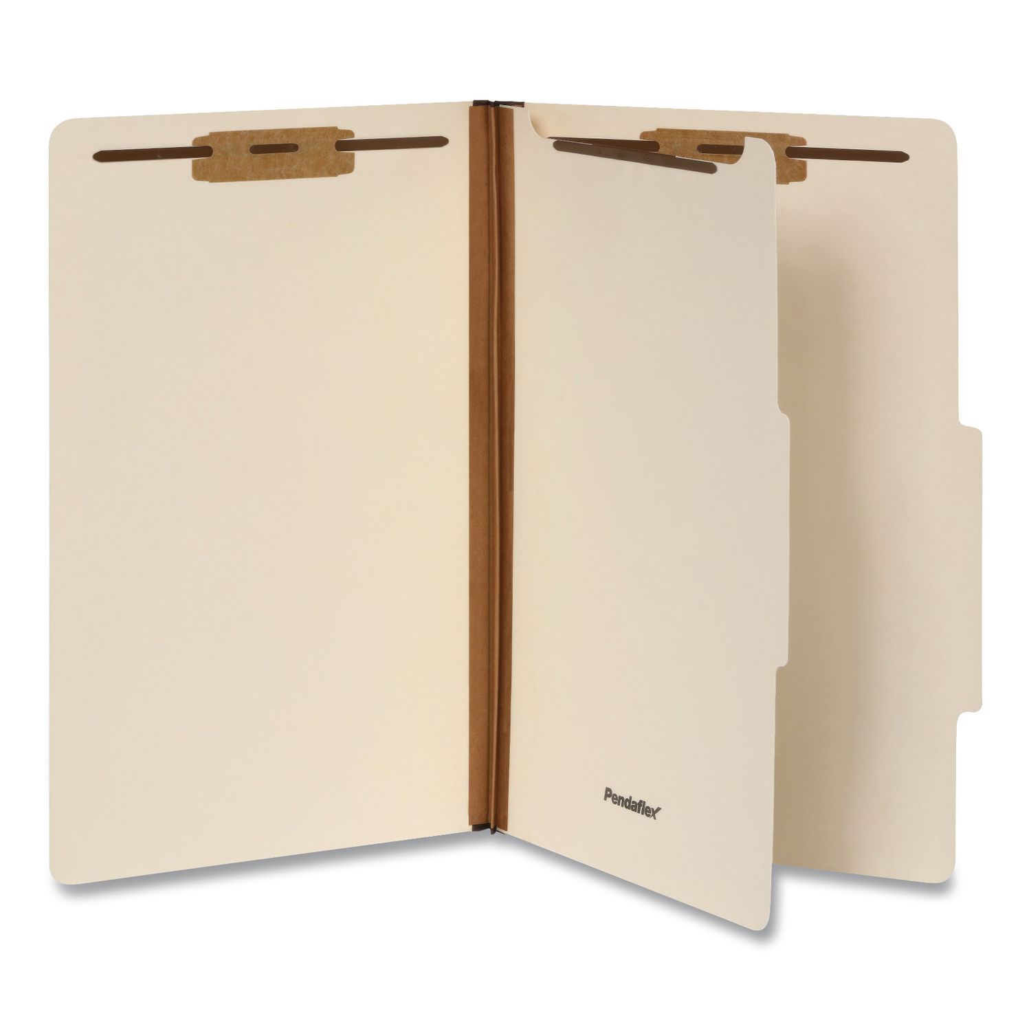 Manila Top Tab Classification Folders, 2/5-Cut Tab, Expands 1.75", 1 Divider, 4 Fasteners, Legal Size, Manila, 10/Box