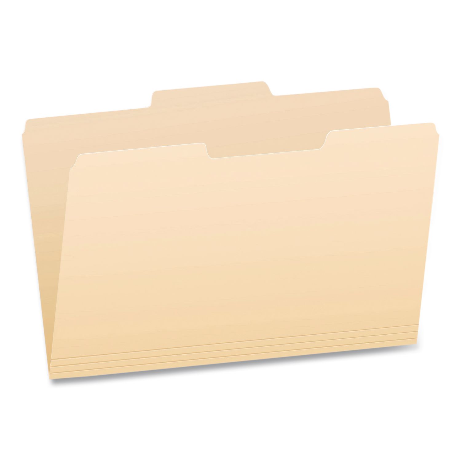 Manila File Folders, 1/3-Cut Tabs: Center Position, Legal Size, 0.75" Expansion, Manila, 100/Box