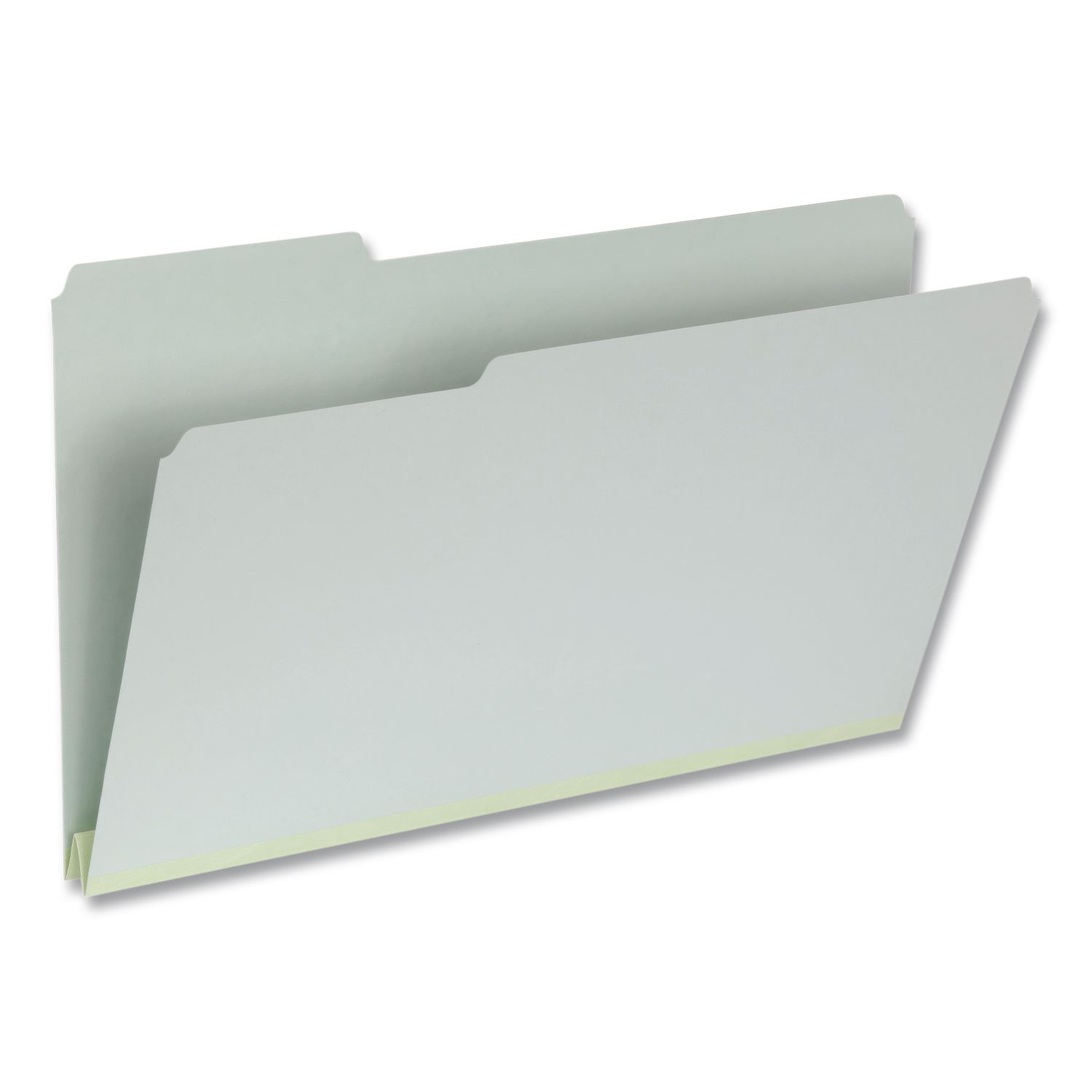 Recycled Colored File Folders, 1/3-Cut Tabs: Assorted, Legal Size, 1" Expansion, Light Green, 25/Box