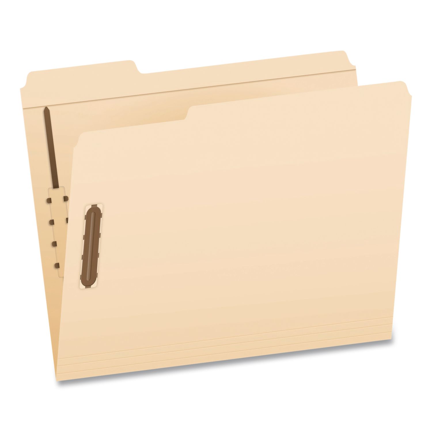 Manila Fastener Folders, 1/3-Cut Tab: Assorted, Expands 0.75", 2 Fasteners, Letter Size, 50/Box