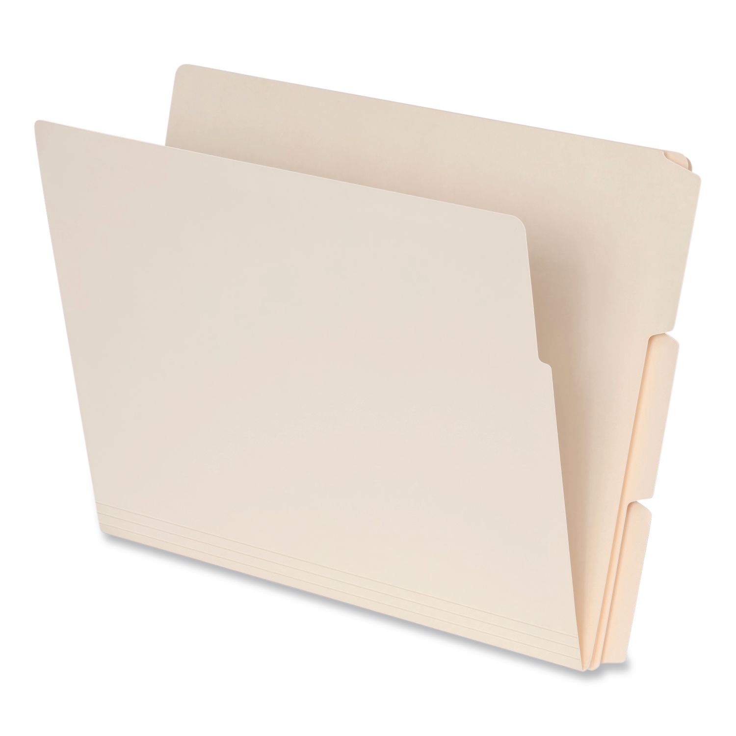 Manila End Tab Folders, 1/3-Cut Tabs: Assorted, Letter Size, 0.75" Expansion, Manila, 100/Box