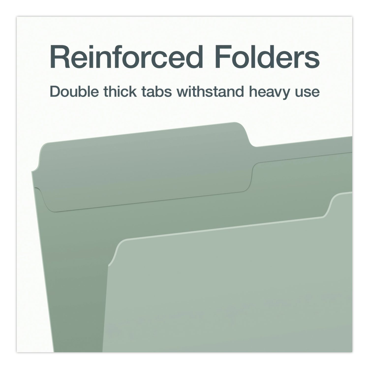 Pendaflex® Double-Ply Reinforced Top Tab Colored File Folders, 1/3-Cut ...