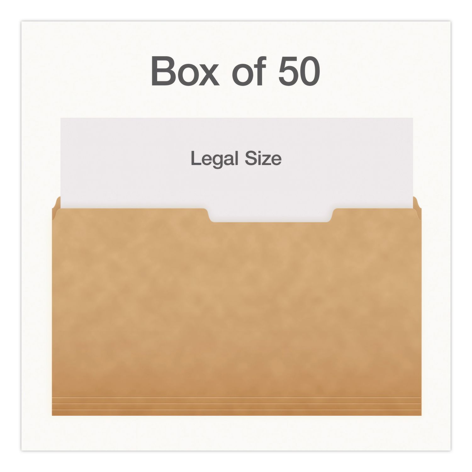 Pendaflex® Kraft File Folders, 2/5-Cut Tabs: Right of Center, Legal ...