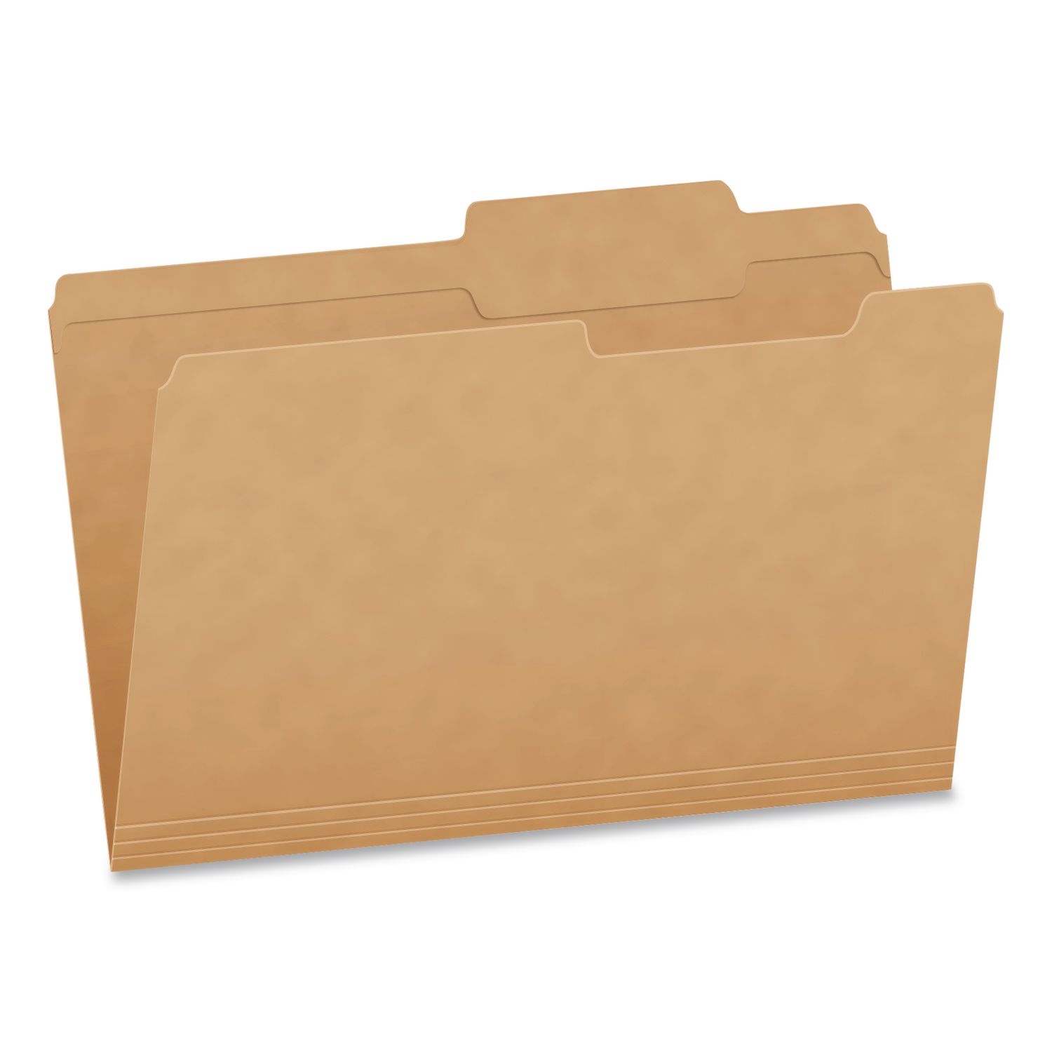 Kraft File Folders, 2/5-Cut Tabs: Right of Center, Legal Size, 0.75" Expansion, Kraft, 50/Box