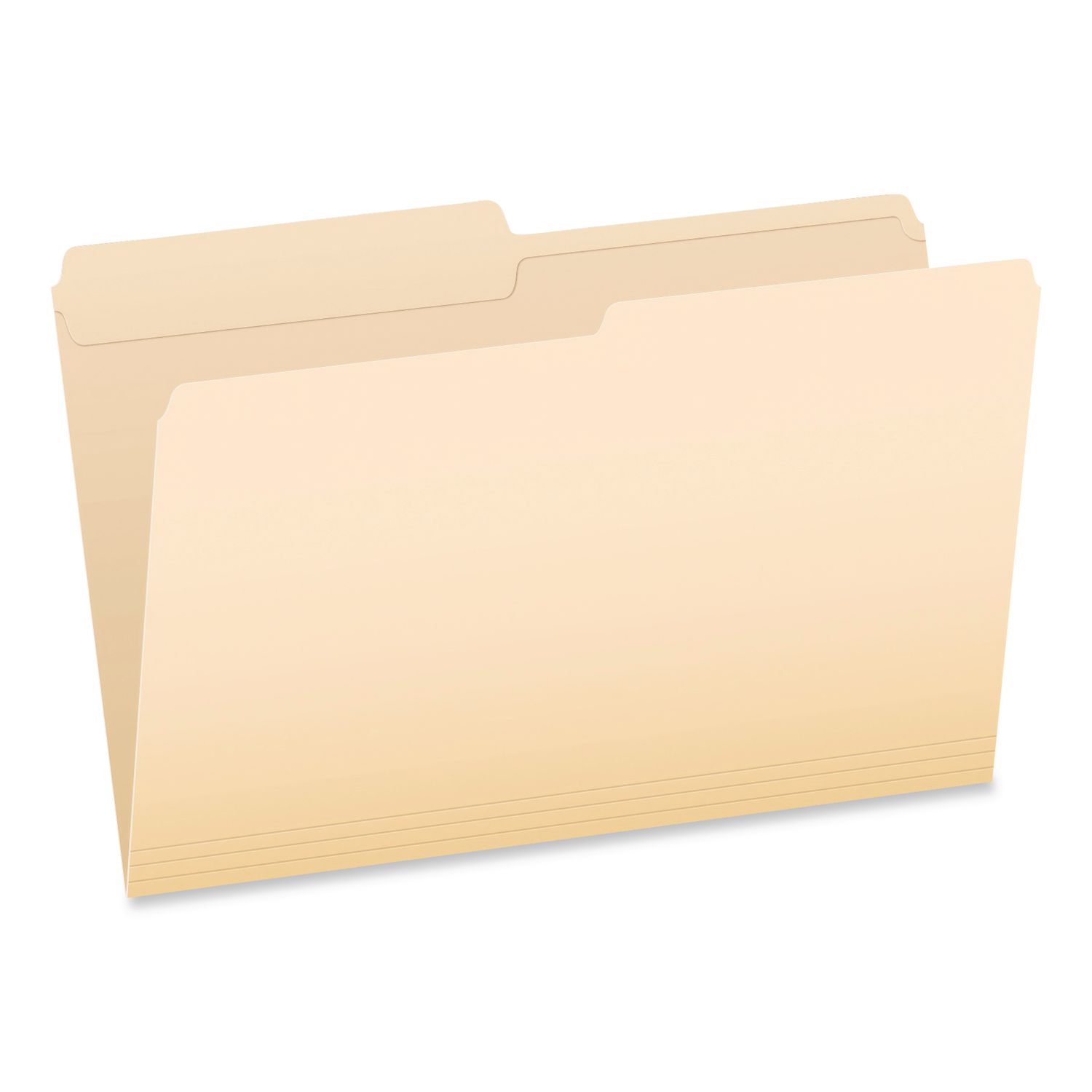 Manila File Folders, 1/2-Cut Tabs: Assorted, Legal Size, 0.75" Expansion, Manila, 100/Box
