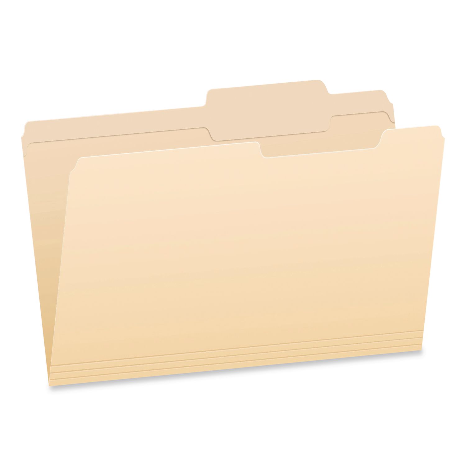 Manila File Folders, 2/5-Cut Tabs: Right, Legal Size, 0.75" Expansion, Manila, 100/Box