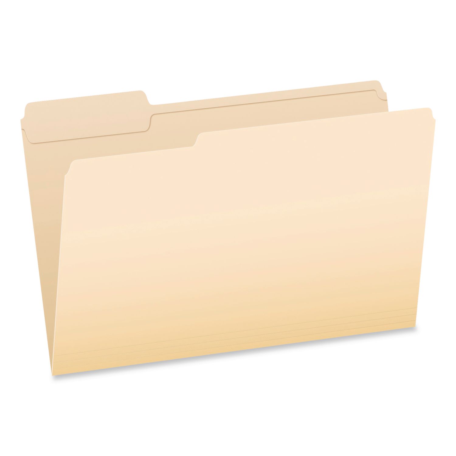 Reinforced Top File Folders, 1/3-Cut Tabs: Assorted Positions, Legal Size, Manila, 100/Box