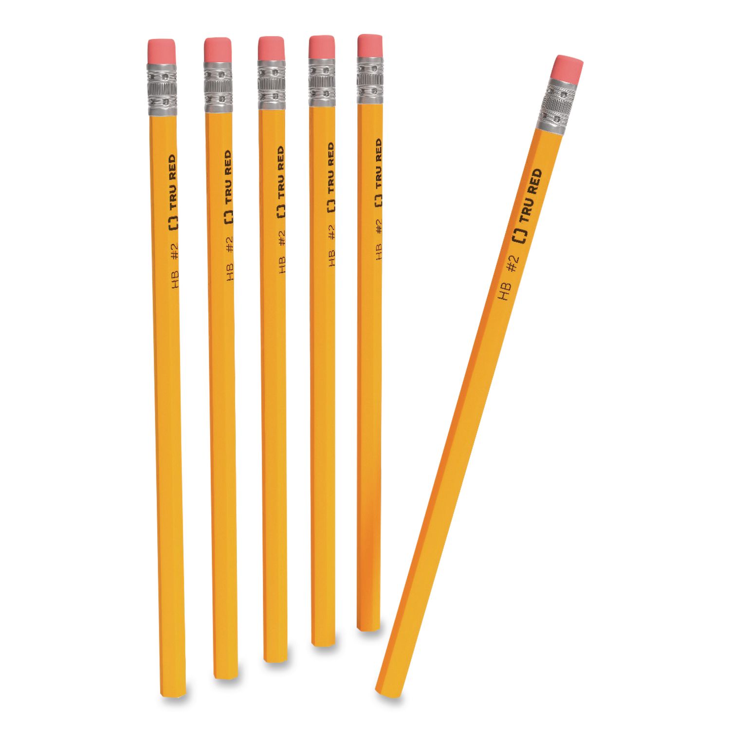 Wooden Pencils, HB (#2), Black Lead, Yellow Barrel, 12 Pencils/Pack, 72 Packs/Carton