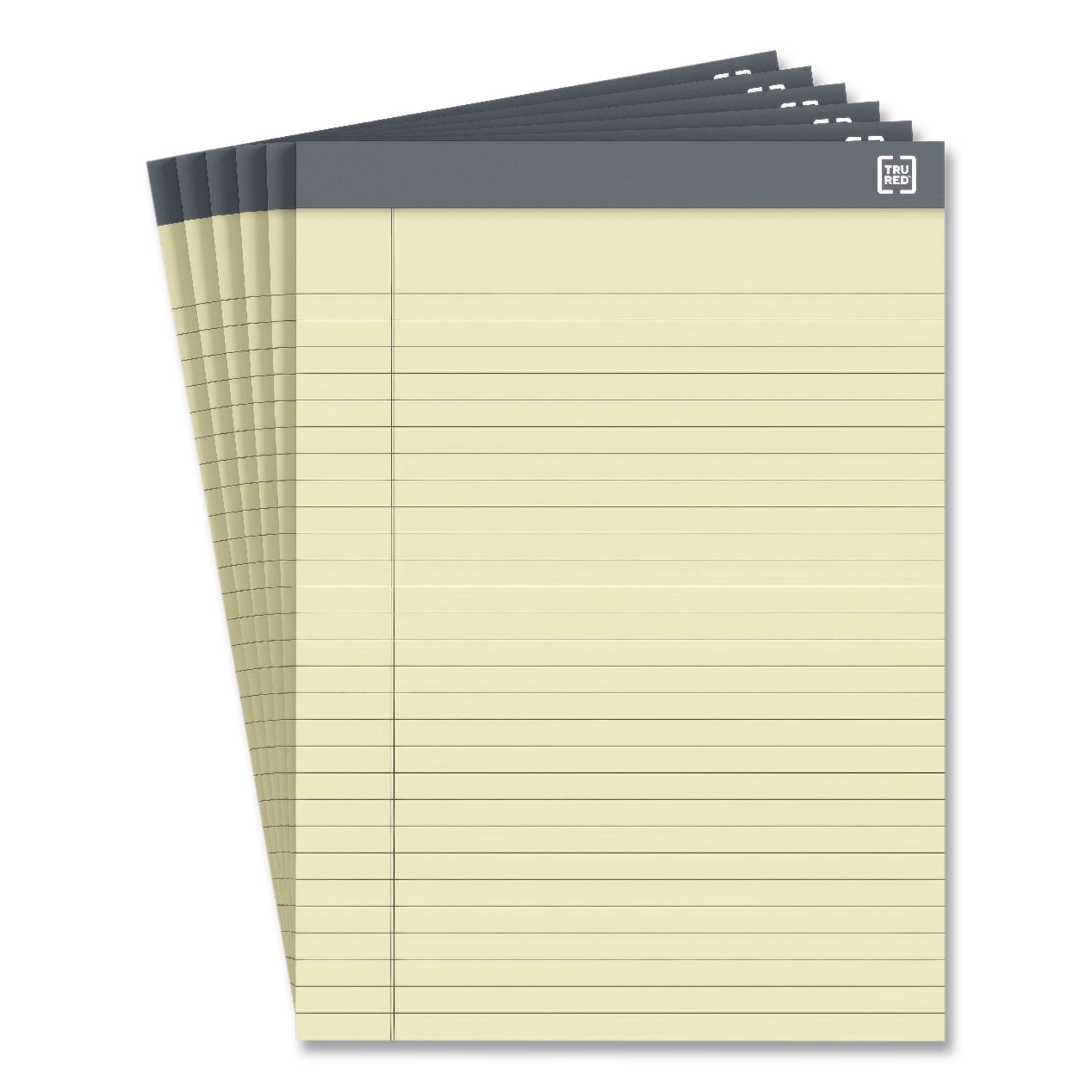 Achieve Notepad, Wide/Legal Rule, (50) Canary Yellow 8.5 x 11 Sheets, 6/Pack