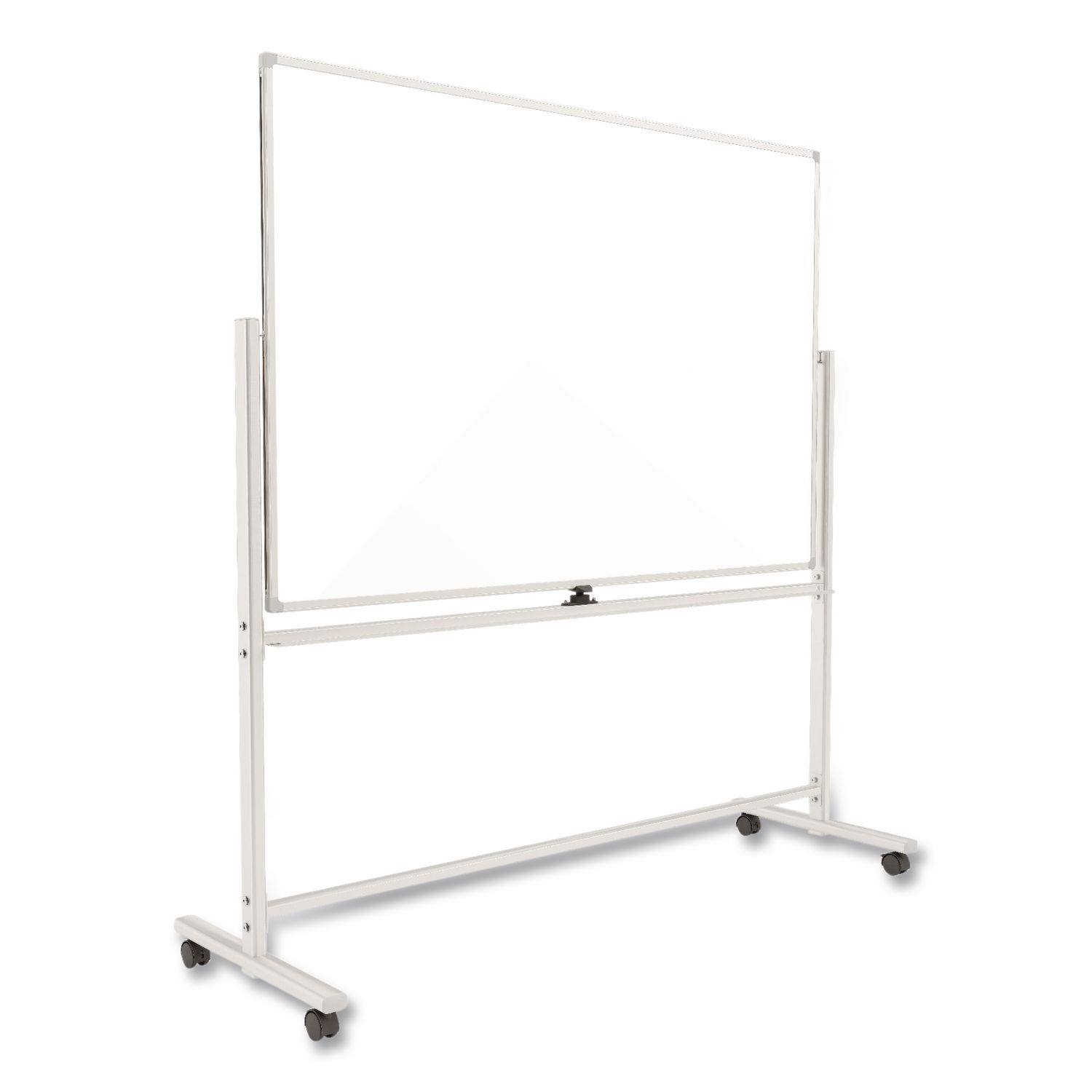 Magnetic Steel Mobile Dry Erase Board, 60 x 40, White Surface, Silver Aluminum Frame