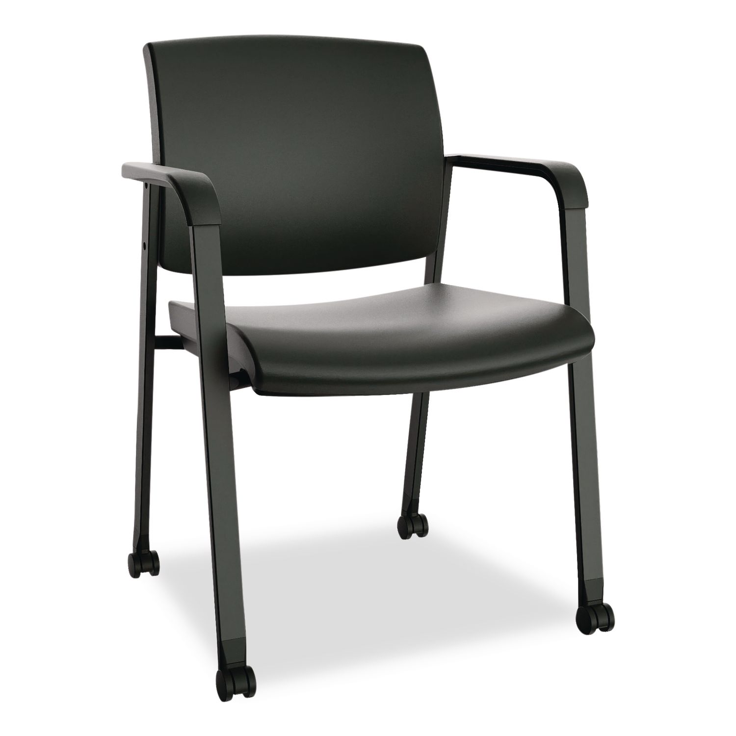 Health Esler Guest Chair, 23 x 21.9 x 32.7, Black Seat, Black Back, Black Base