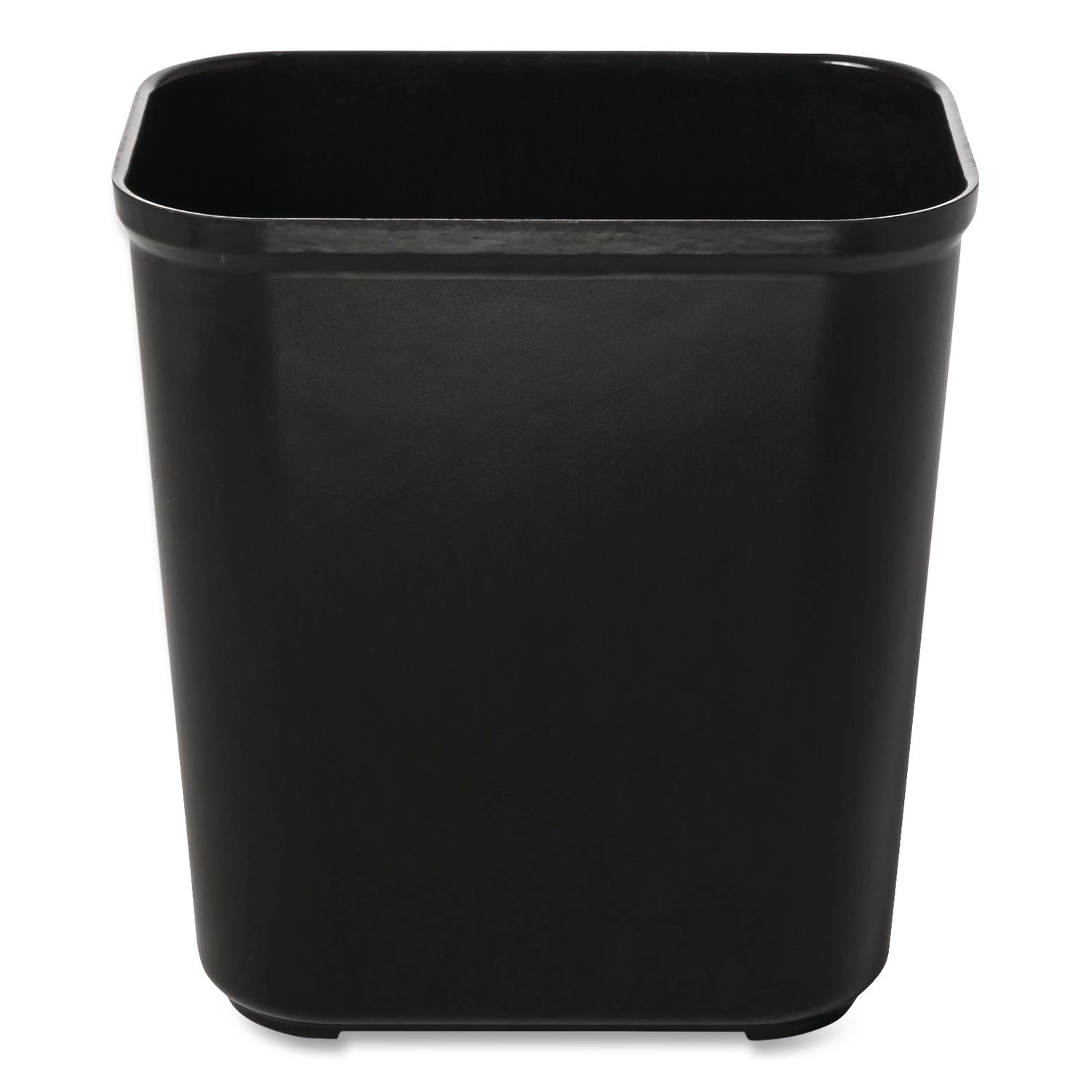 Fiberglass Wastebasket, 7 gal, Fiberglass, Black