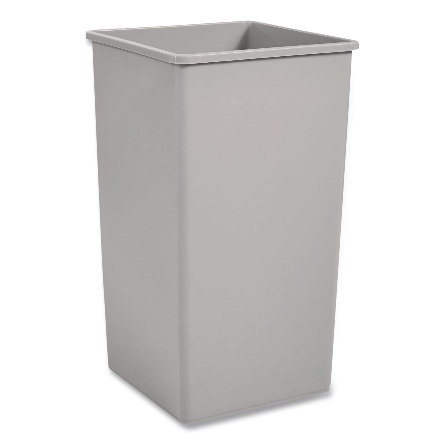 Untouchable Square Waste Receptacle, 50 gal, Plastic, Gray
