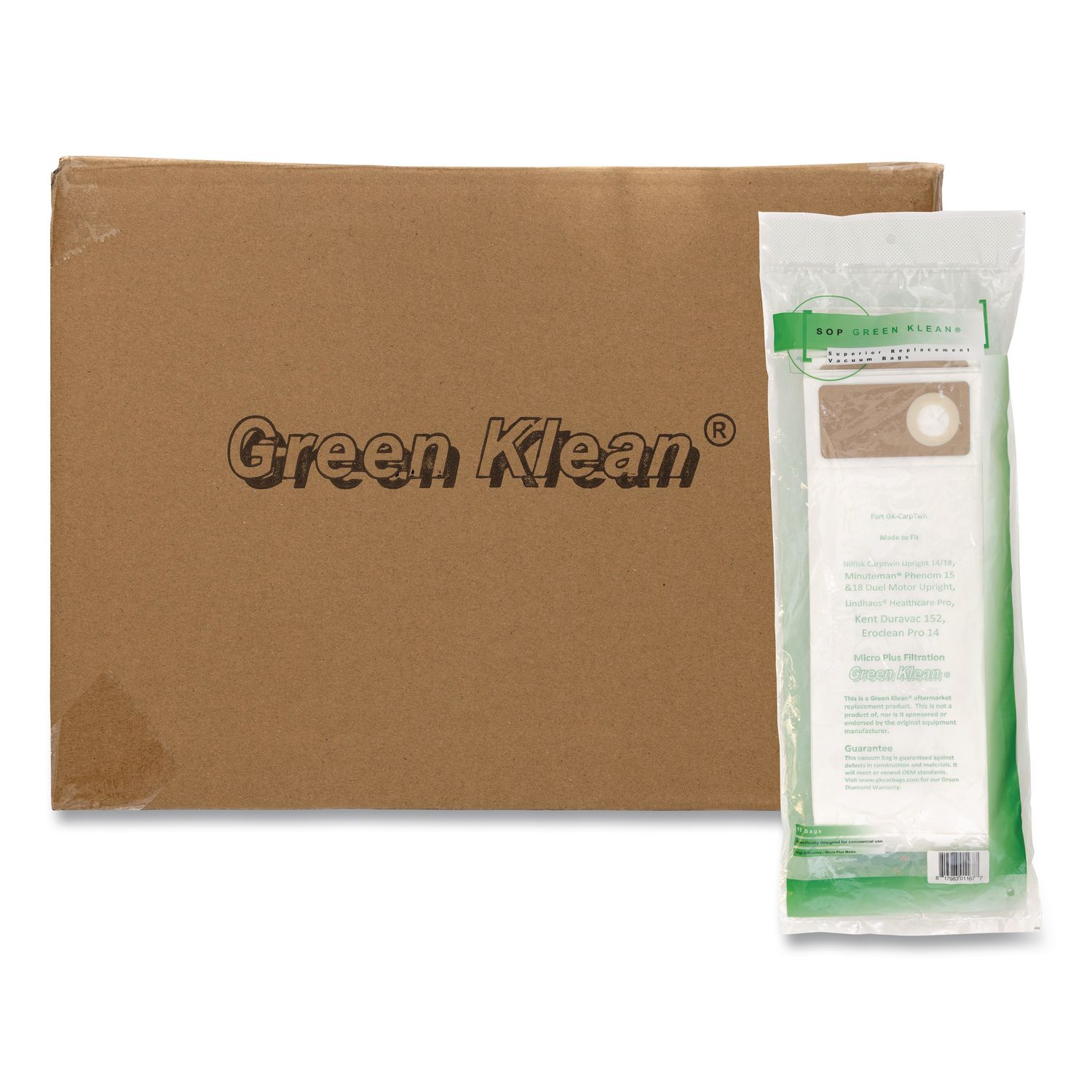 GK-CarpTwn Replacement Bag, 10 Bags/Pack, 10 Packs/Carton