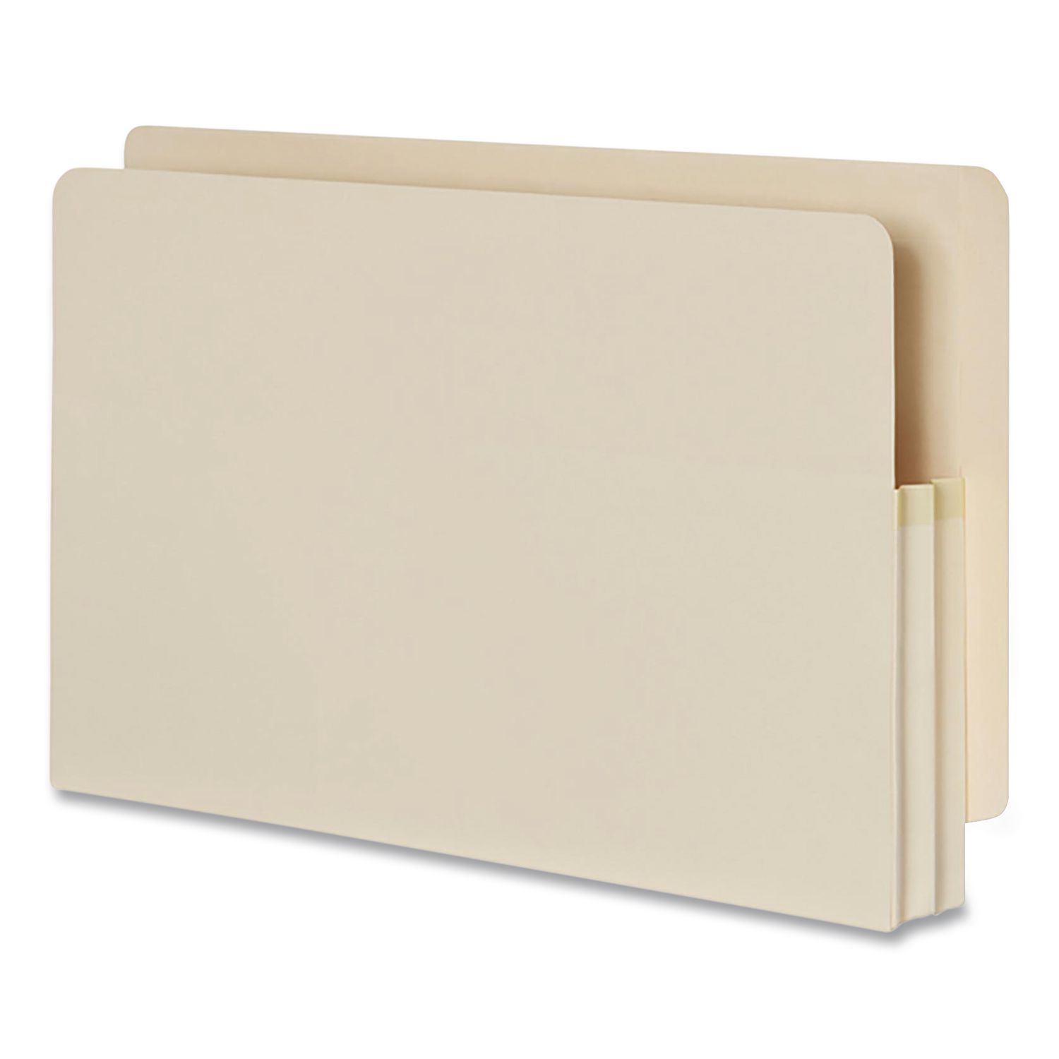 Manila Reinforced File Pocket, 1.75" Expansion, Legal Size, Manila, 25/Box