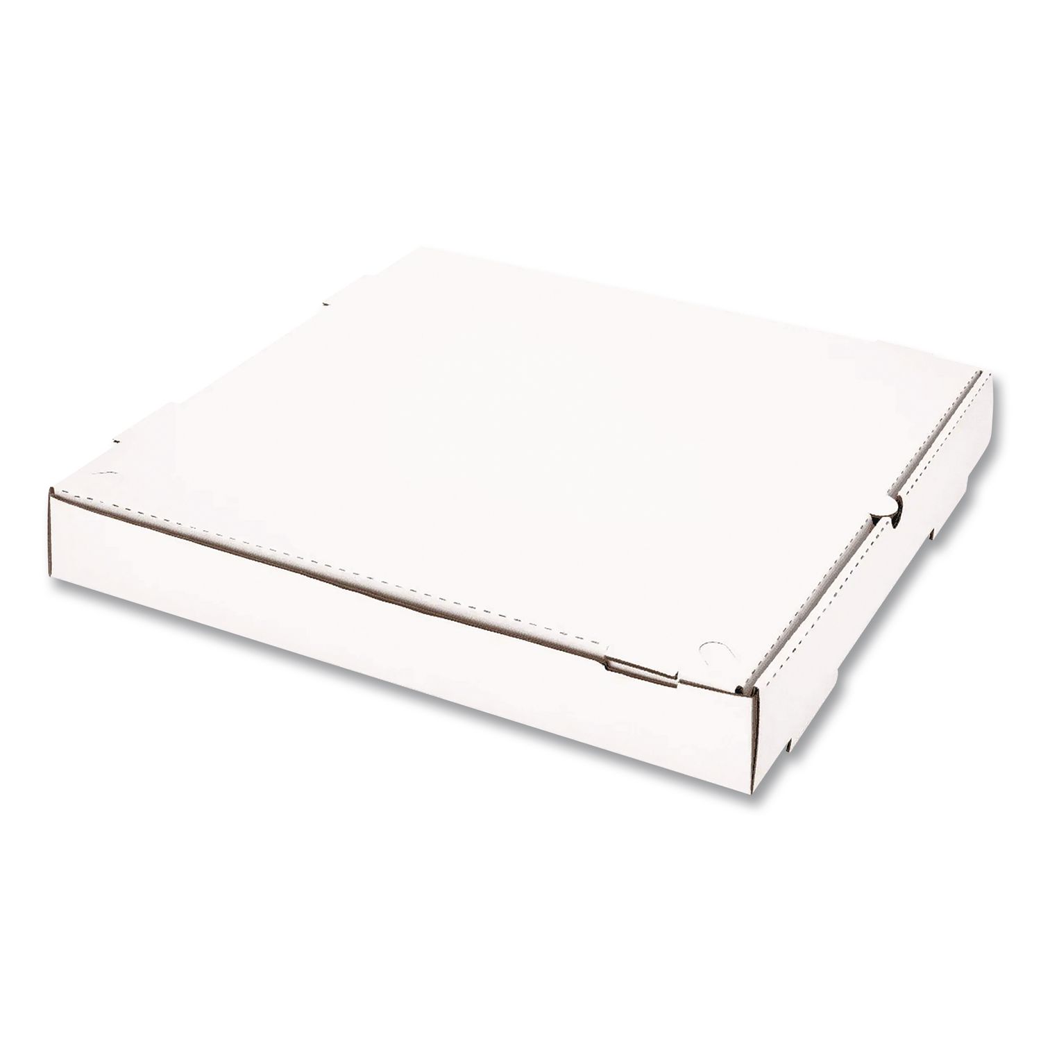 Corrugated Pizza Boxes, 16 x 16 x 1.97, White/Brown, 50/Carton