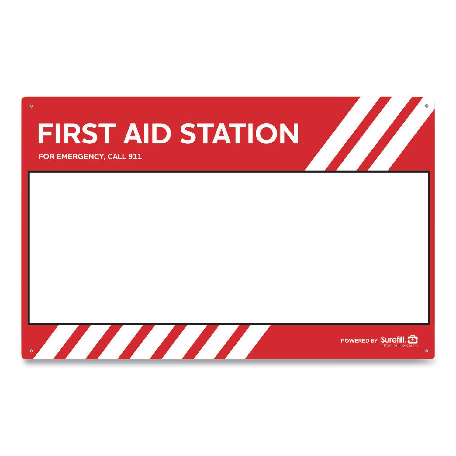 First Aid Station - Empty Backboard, Plastic