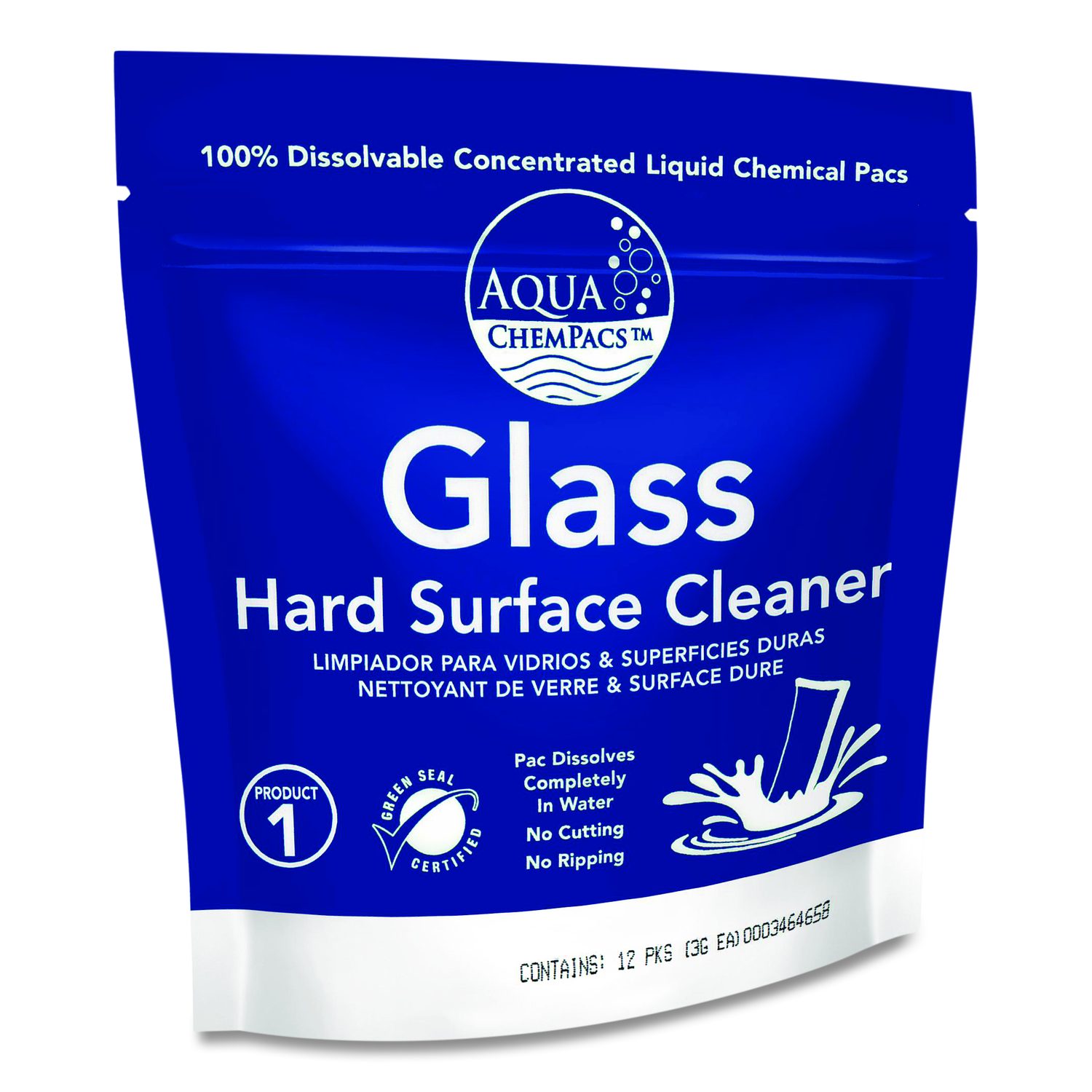 Diversey™ Aqua Chempacs Glass Hard Surface Cleaner Starter Pack With 