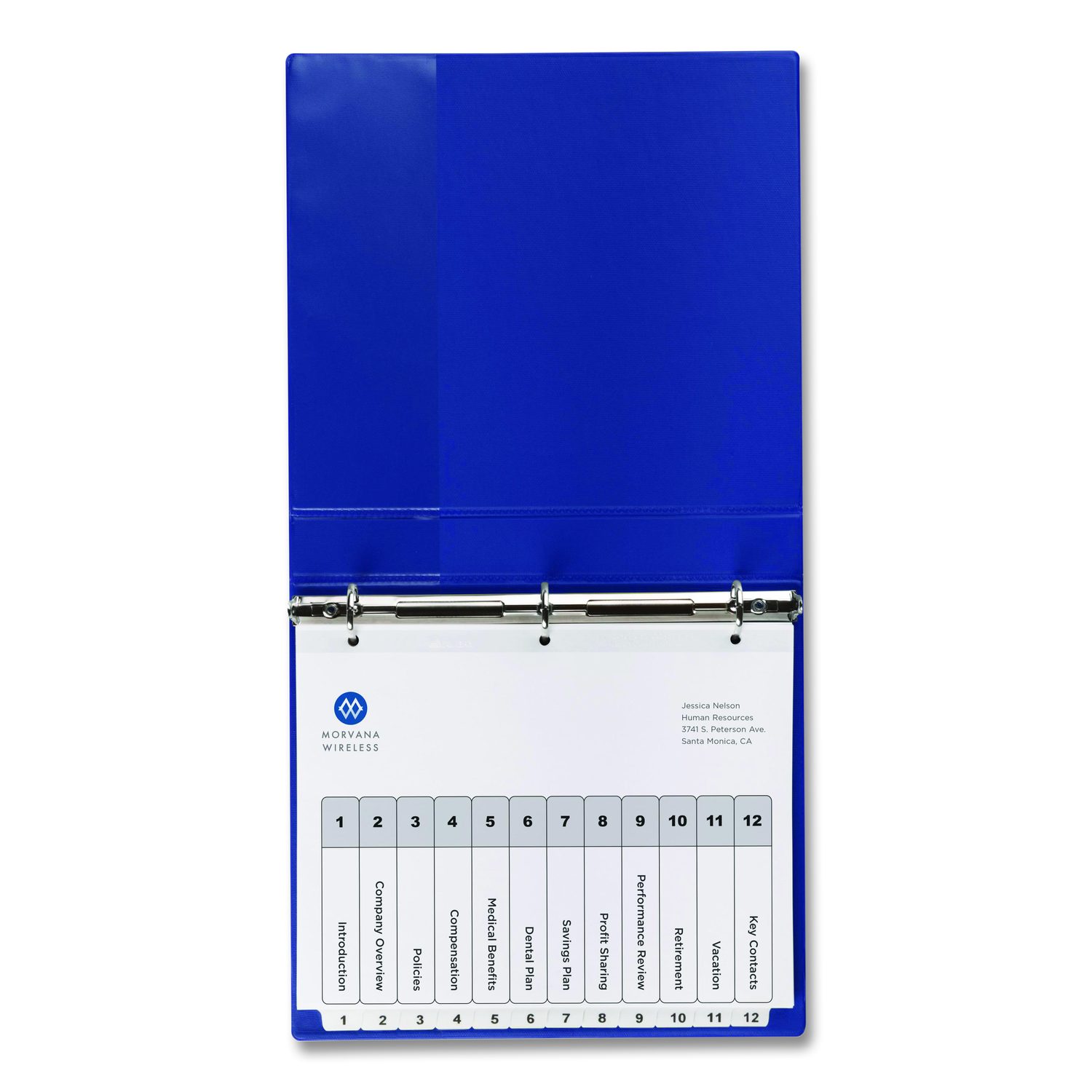 Customizable TOC Ready Index Black and White Dividers, 12-Tab, 1 to 12 ...