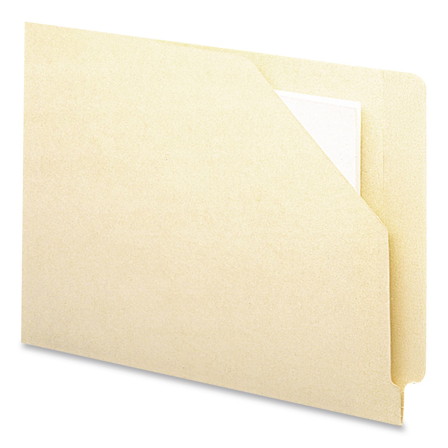 End Tab File Jacket with Antimicrobial Product Protection, Shelf-Master Reinforced Straight Tab, Letter Size, Manila, 100/Box