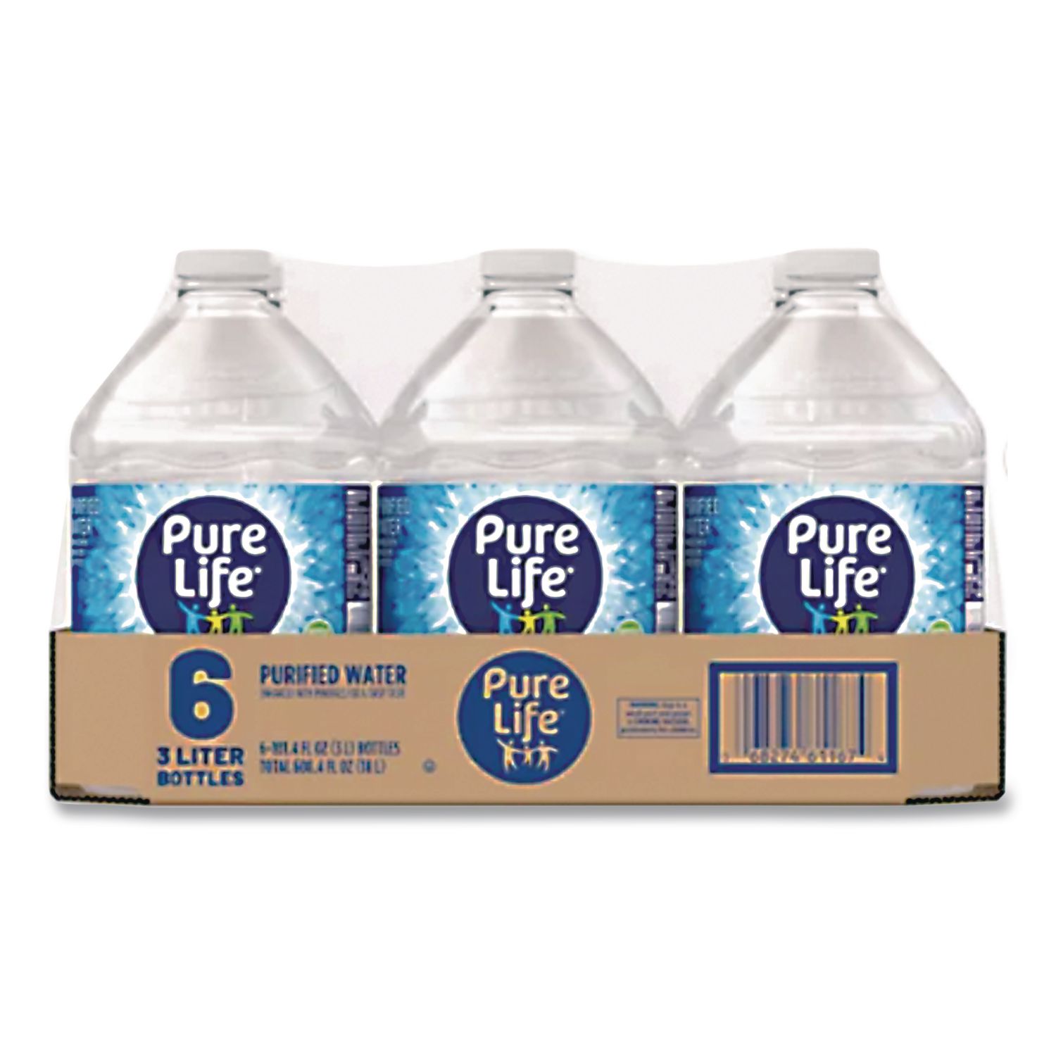 Pure Life Purified Water, 101.4 oz Bottle, 6/Pack