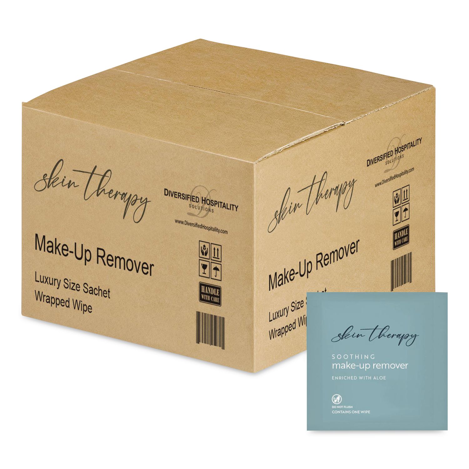 Luxury Wipe, Individually Wrapped, 1-Ply, 9.25 x 6, Fresh Aloe, White, 500/Carton