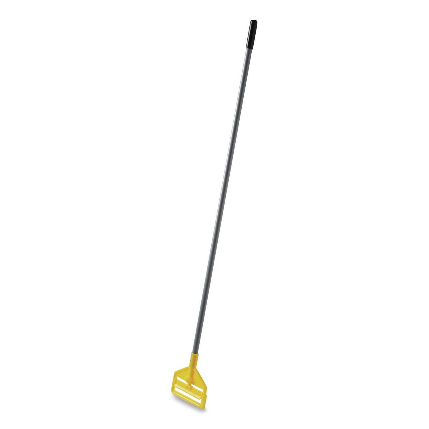 Invader Fiberglass Side-Gate Wet-Mop Handle, 60", Gray/Yellow