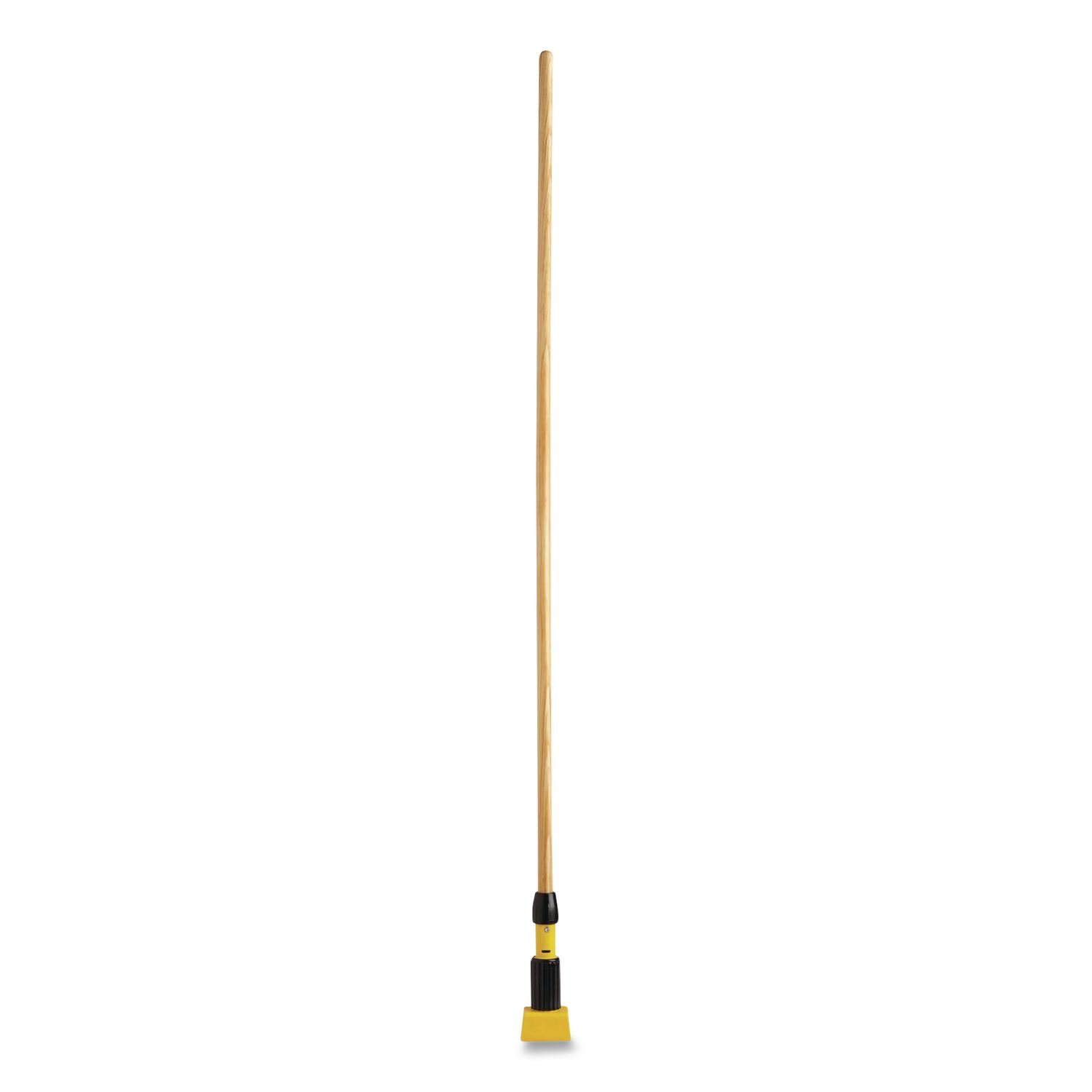 Gripper Hardwood Mop Handle, 1.13" dia x 60", Natural/Yellow