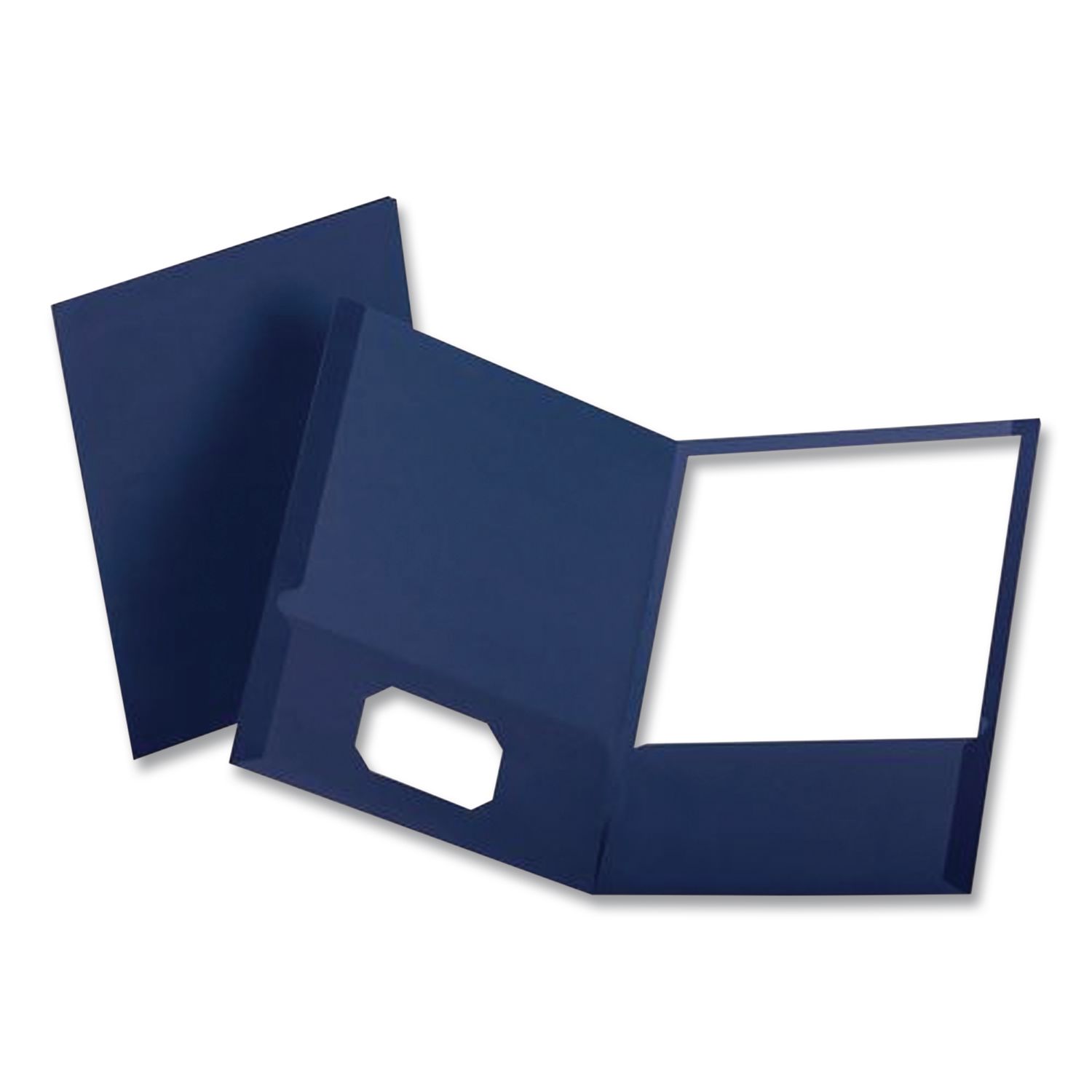 Earthwise by Oxford 100% Recycled Twin-Pocket Folder, Accommodates (100) 11 x 8.5 Sheets, Blue, 10/Pack