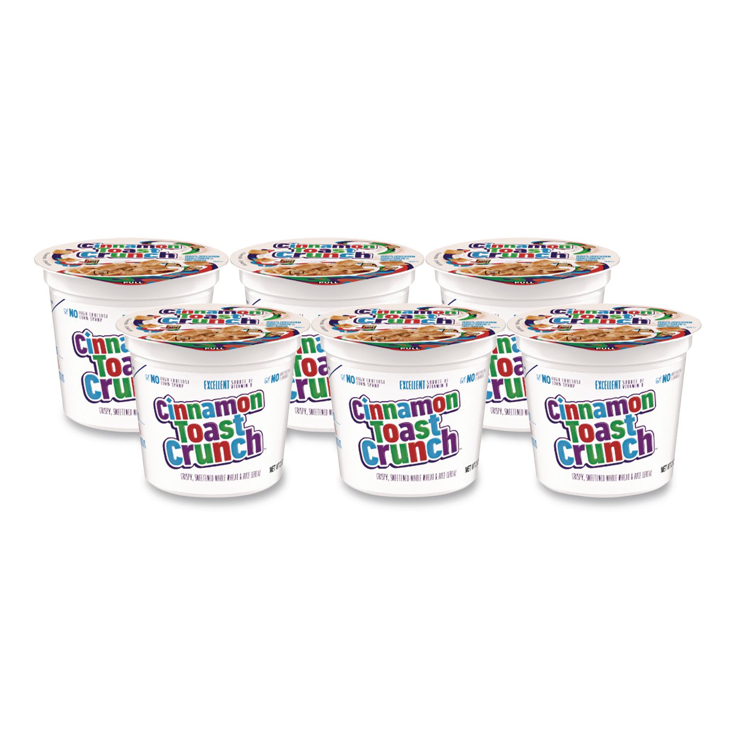 Cinnamon Toast Crunch Cereal, Single-Serve 2 oz Cup, 6/Box