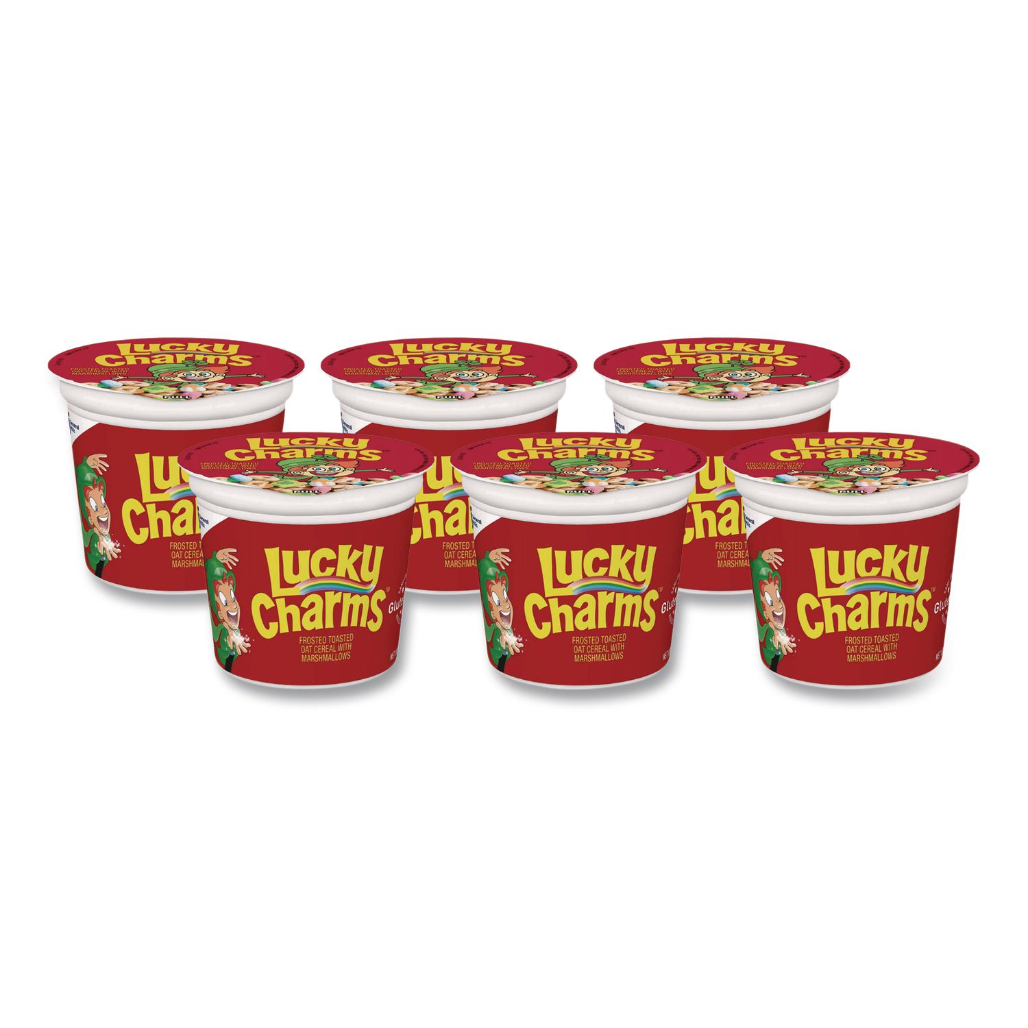 Lucky Charms Cereal, Single-Serve 1.73 oz Cup, 6/Box