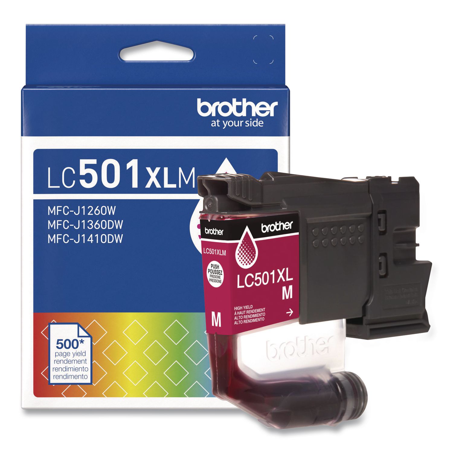 LC501XLMS High-Yield Ink, 500 Page-Yield, Magenta
