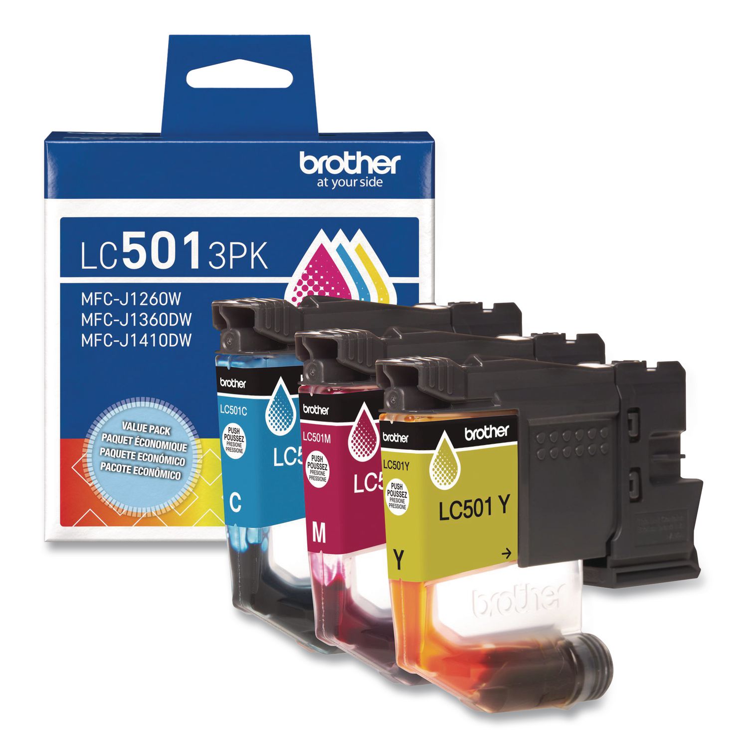 LC5013PKS Ink, 200 Page-Yield, Cyan/Magenta/Yellow, 3/Pack