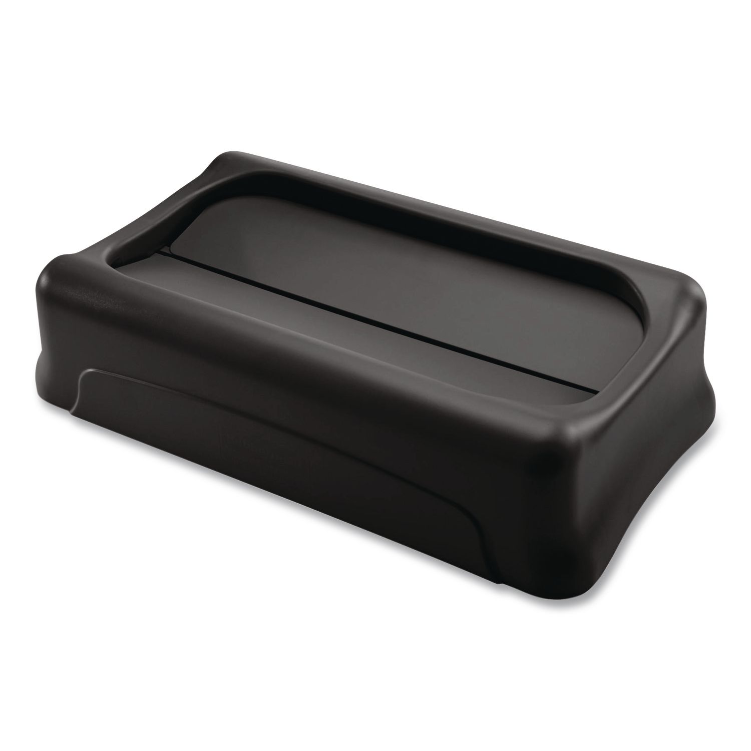 Swing Top Lid for Slim Jim Waste Containers, 11.38w x 20.5d x 5h, Black