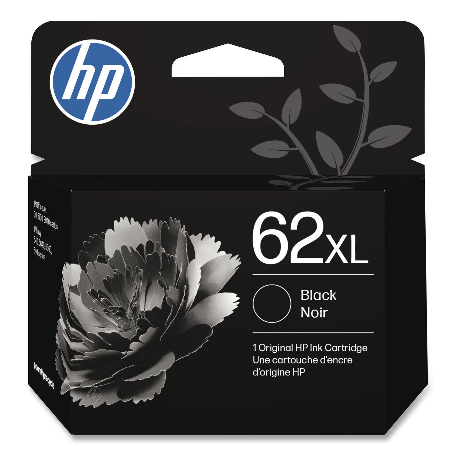 HP 62XL, (C2P05AN) High-Yield Black Original Ink Cartridge